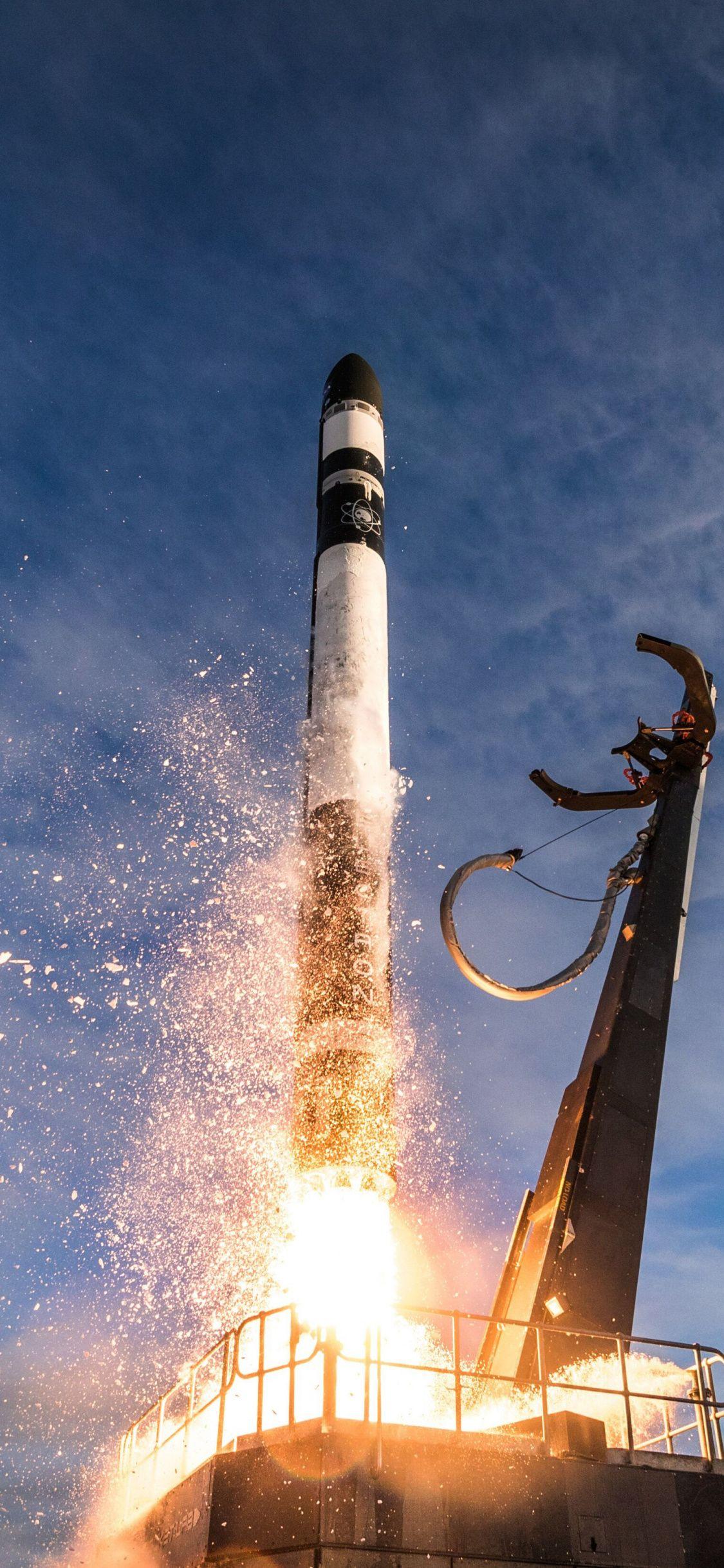 1125x2436 Rocket Launch, Smoke, Sky, Clouds, Wallpaper Lab's 8th Launch