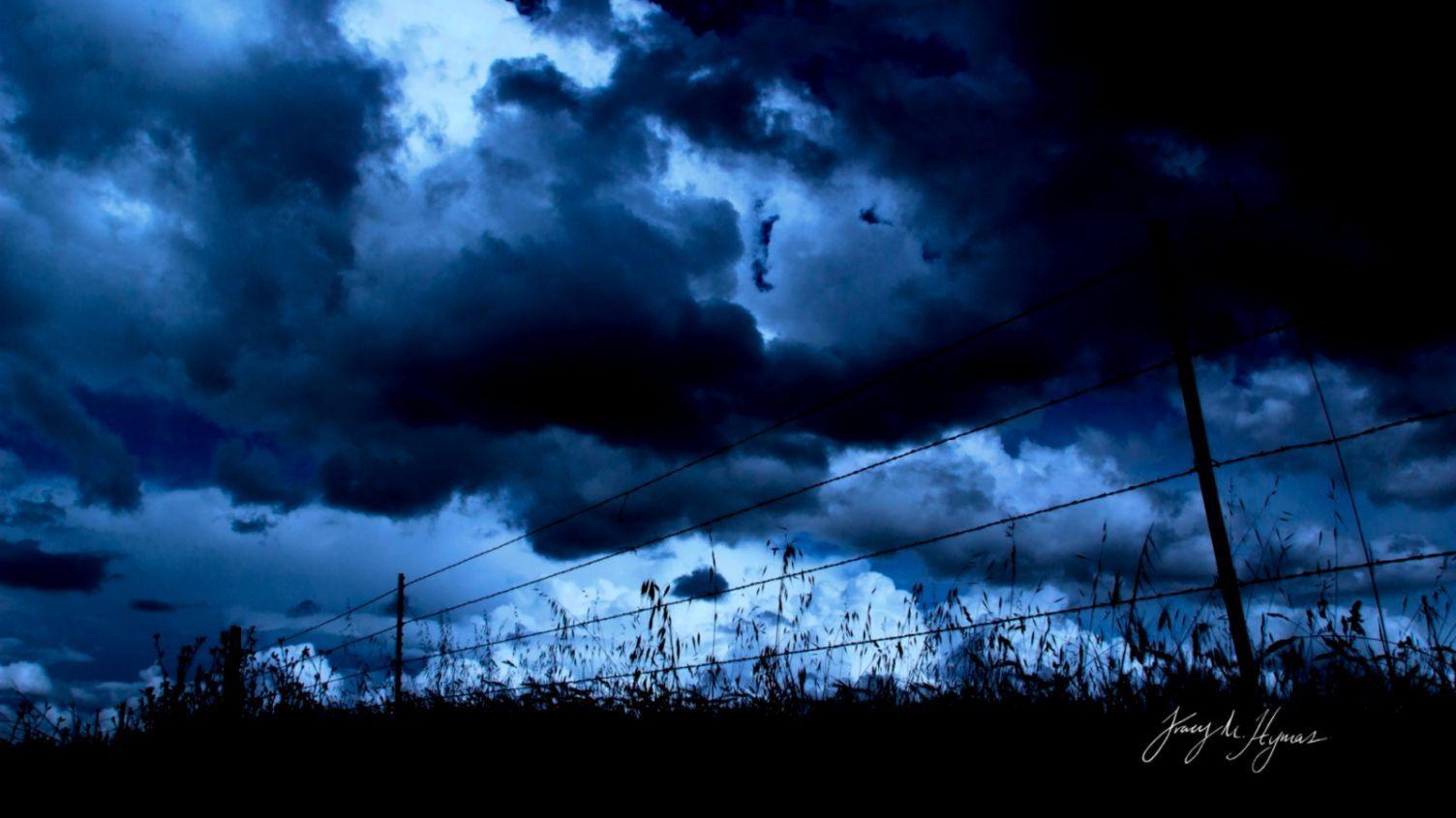 1504x846 Dark Blue Sky Wallpaper
