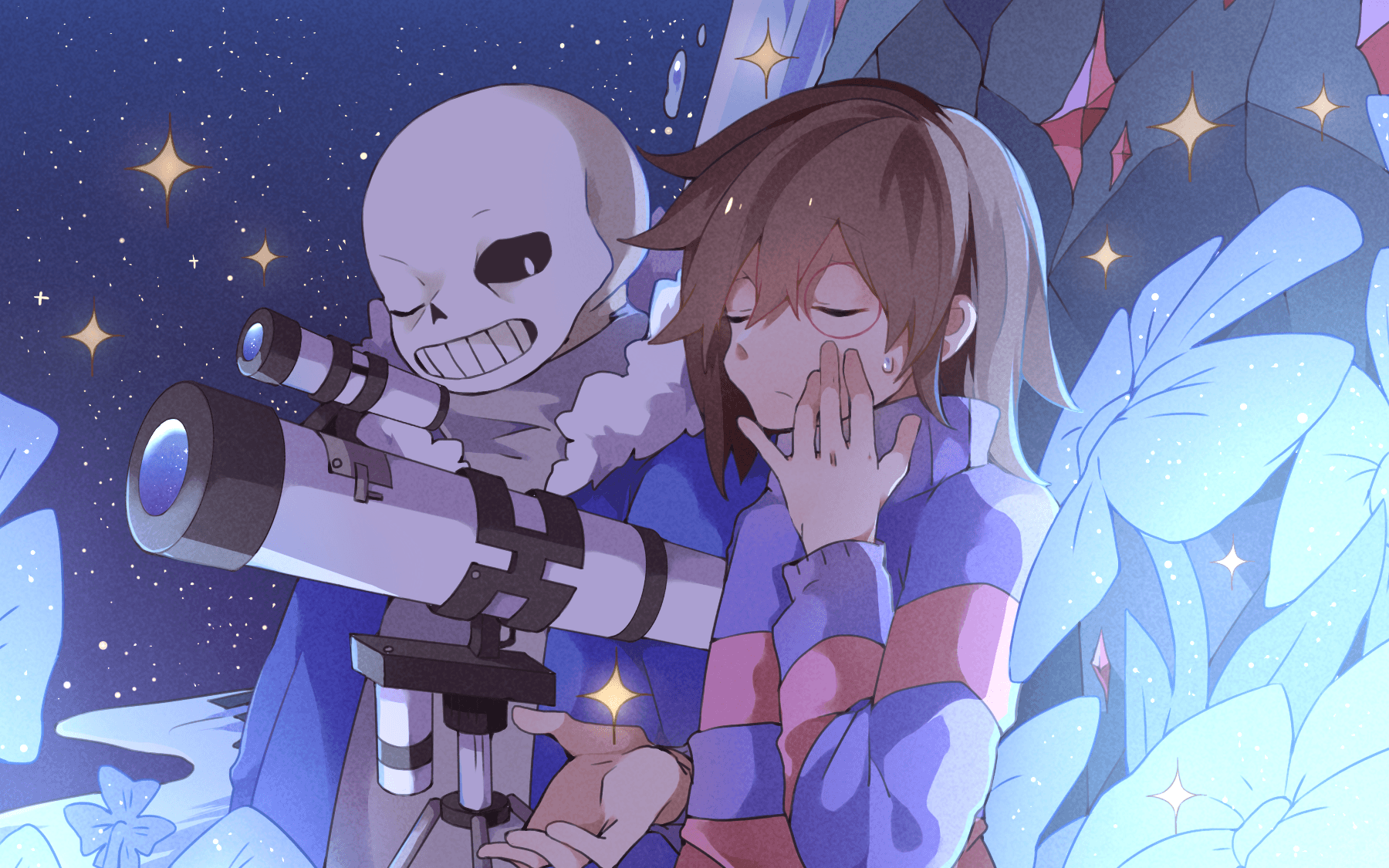1800x1125 Sans X Frisk Wallpaper