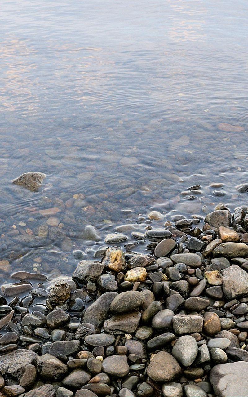 800x1280 Download Wallpaper 800x1280 Stones, Pebble, Water, Coast, Bottom, Transparent, Humidity Samsung Galaxy Note Gt N Meizu Mx2 HD Background