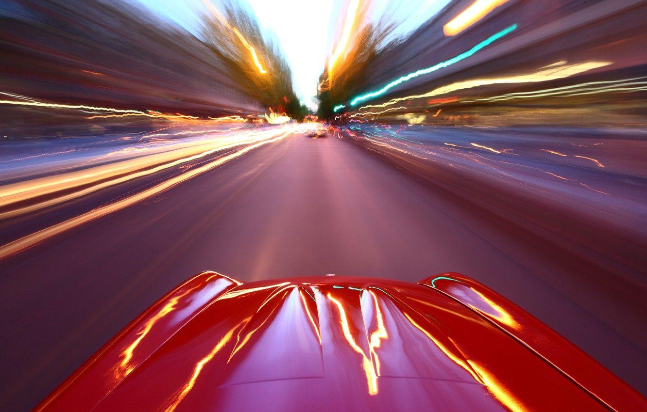 1332x850 Wallpaper road, machine, auto, the city, lights, Wallpaper, speed, wallpaper, cars, riding image for desktop, section ситуации