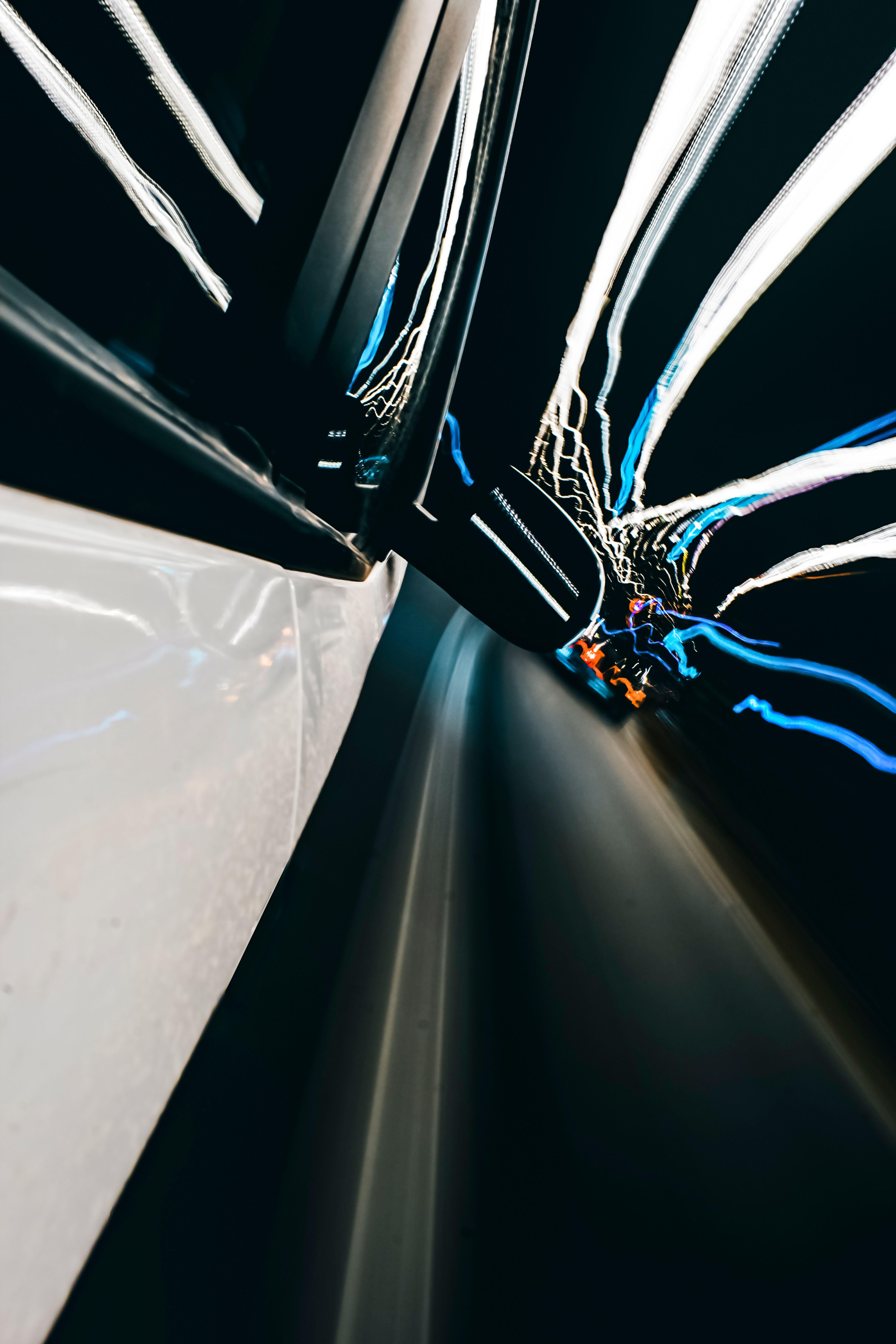 4800x7200 Download wallpaper 4800x7200 car, road, speed, lights, long exposure HD background