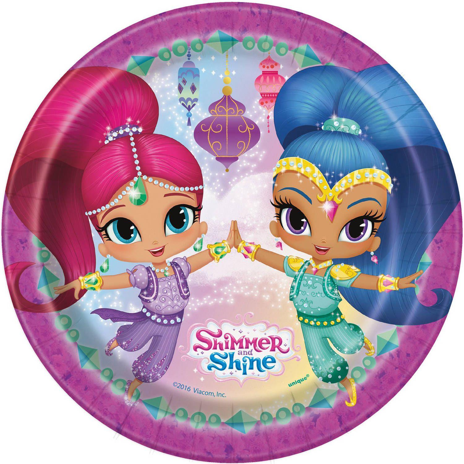 1500x1500 Shimmer & Shine 9 Round Plates, 8