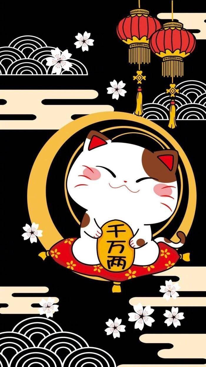 700x1244 • Wallpaper •. Cute kawaii animals, Cat wallpaper, Lucky cat