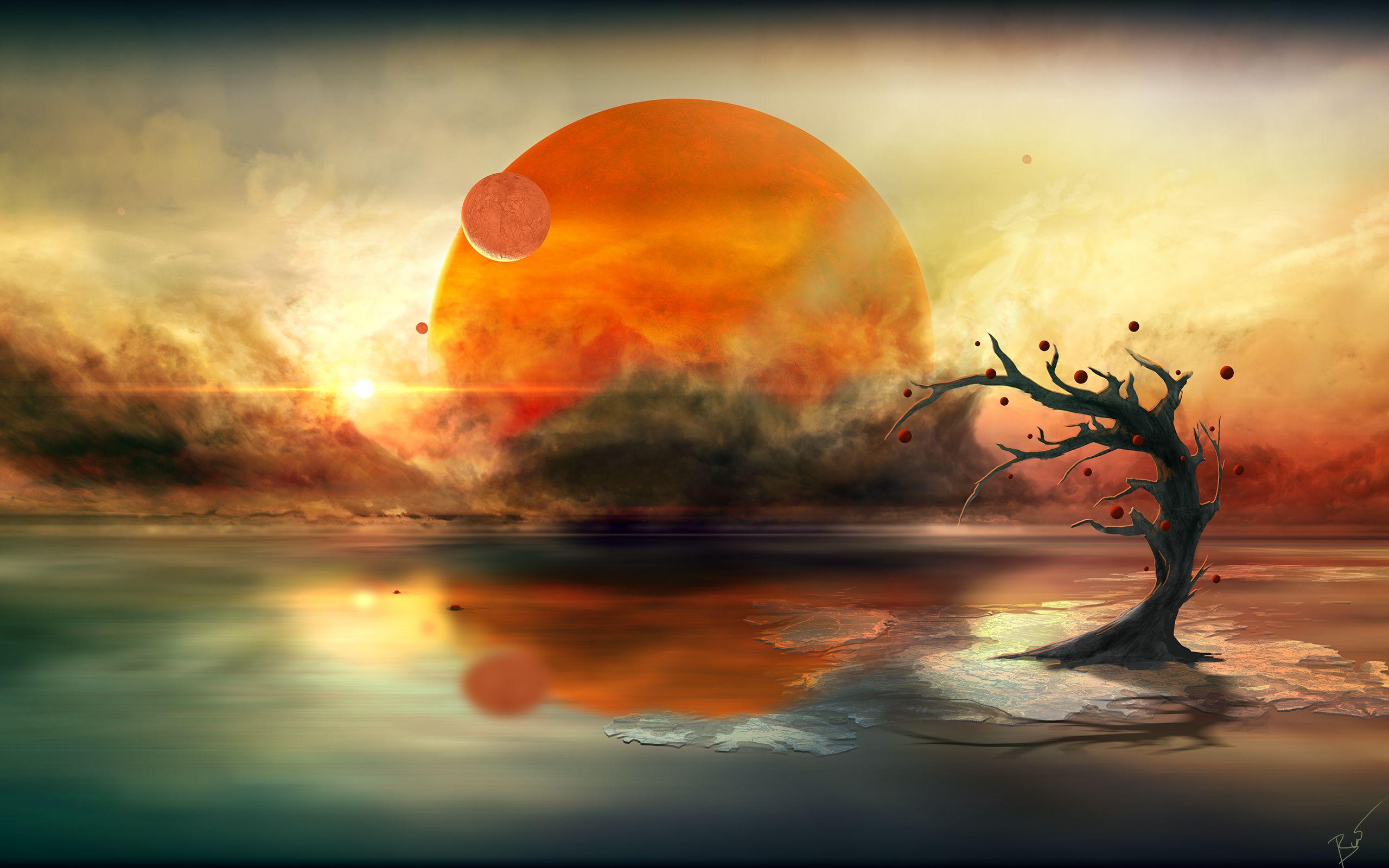 2560x1600 Wallpaper 4k Planet Reflections Downfall, Planet, reflections