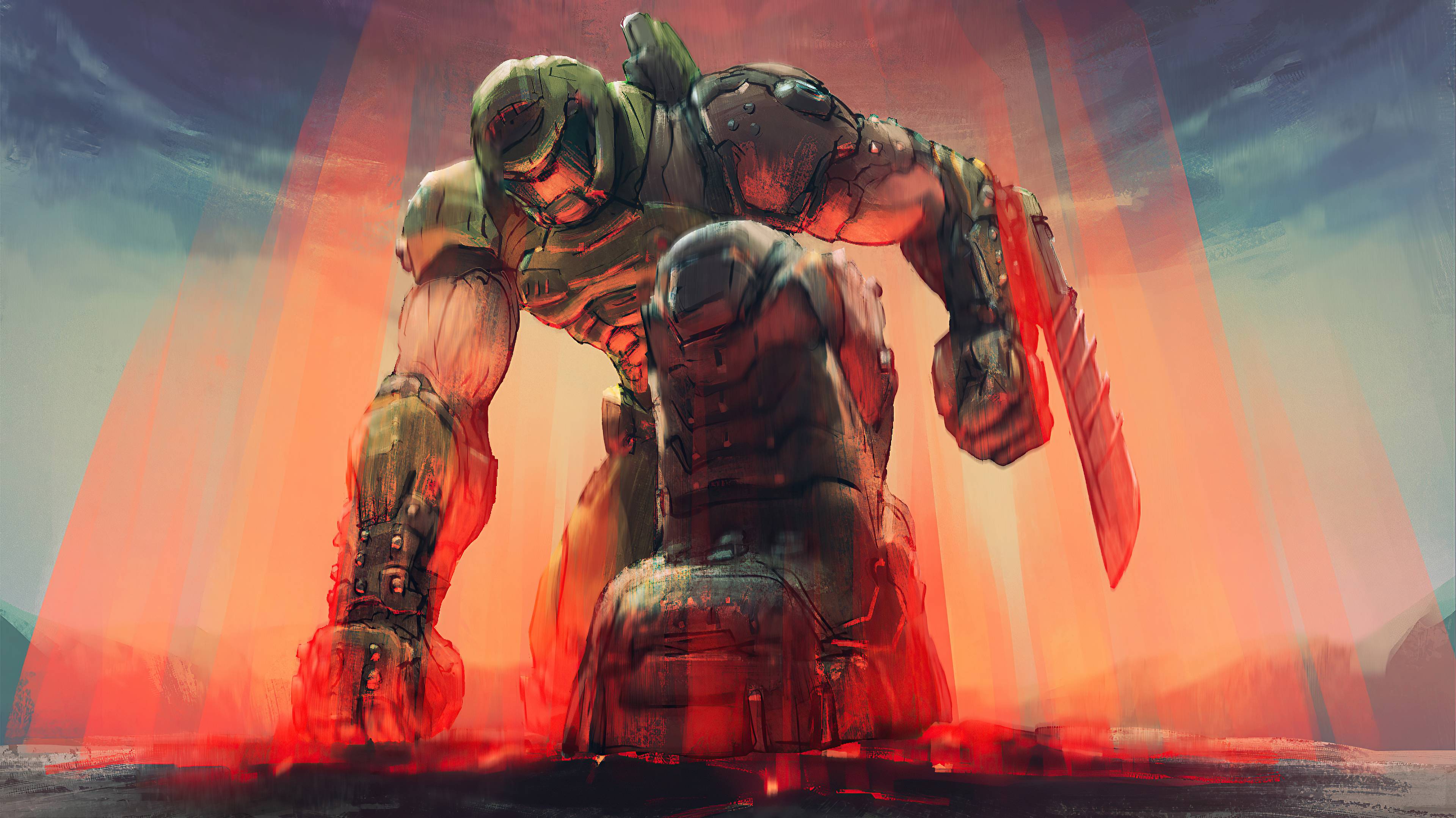 3840x2159 Cool Doom Illustration Wallpaper, HD Games 4K Wallpaper, Image, Photo and Background