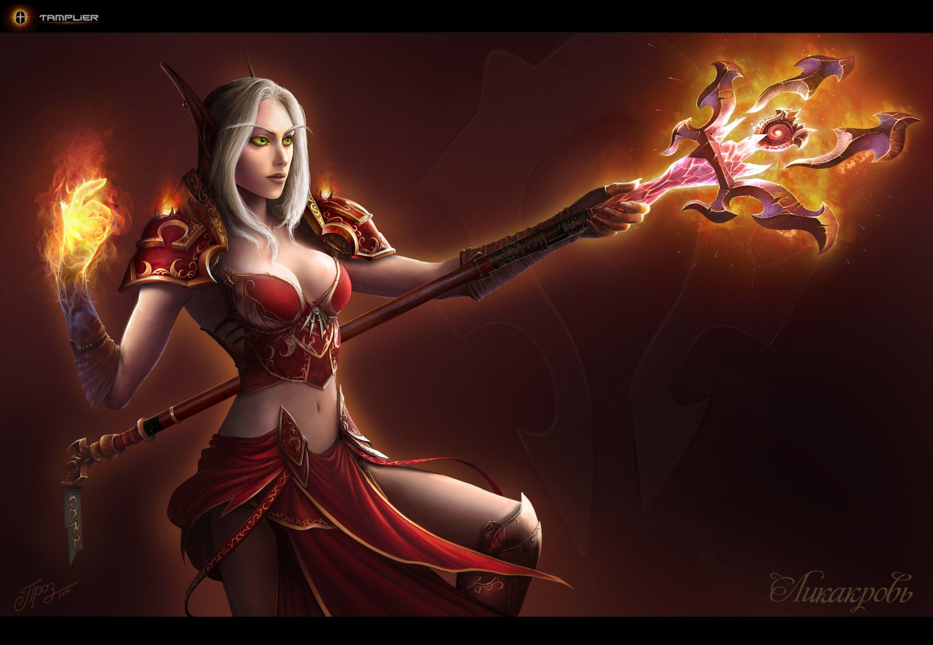 3000x2075 Download Wallpaper, Download women mage video games world of warcraft blood elf fantasy art magic artwork long ears dmitriy prozo Wallpaper –Free Wallpaper Download