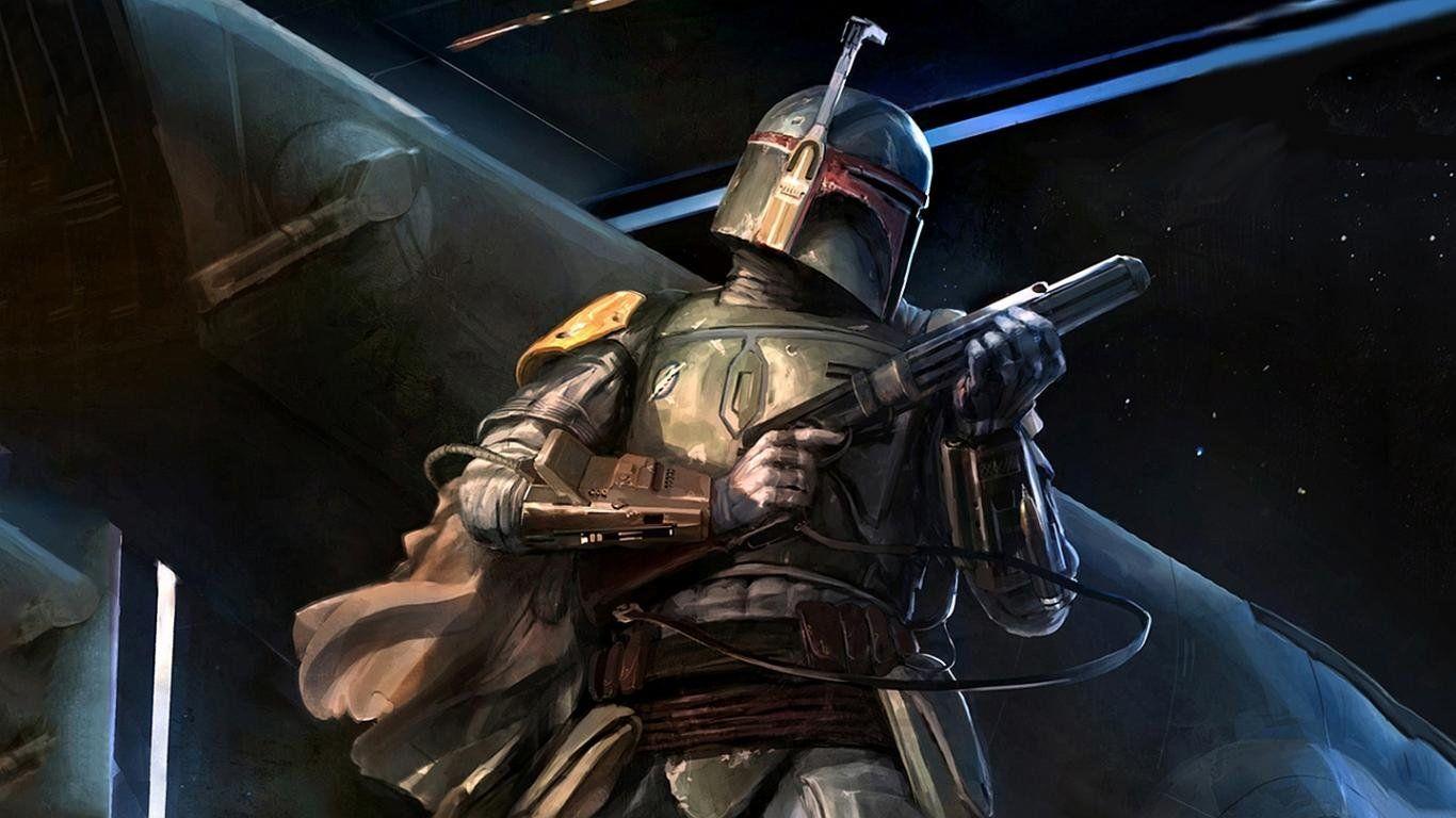 1366x768 Awesome Boba Fett Free Wallpaper Id Wars Bounty Hunter Fan Art HD Wallpaper