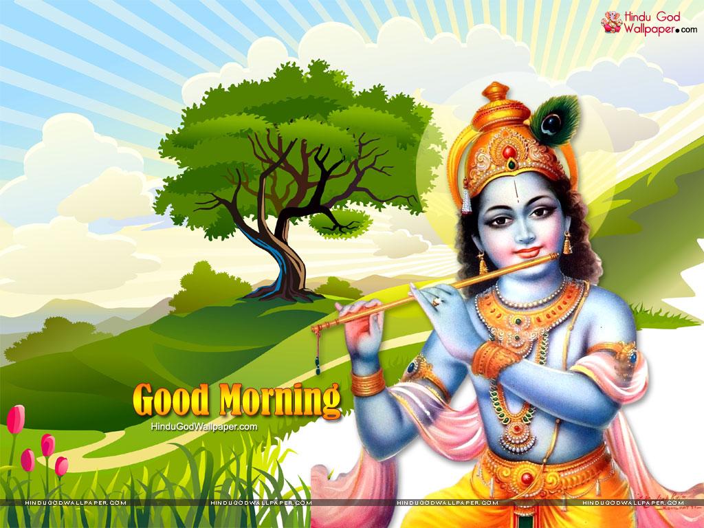 Hình nền 1024x768 Good Morning God Krishna