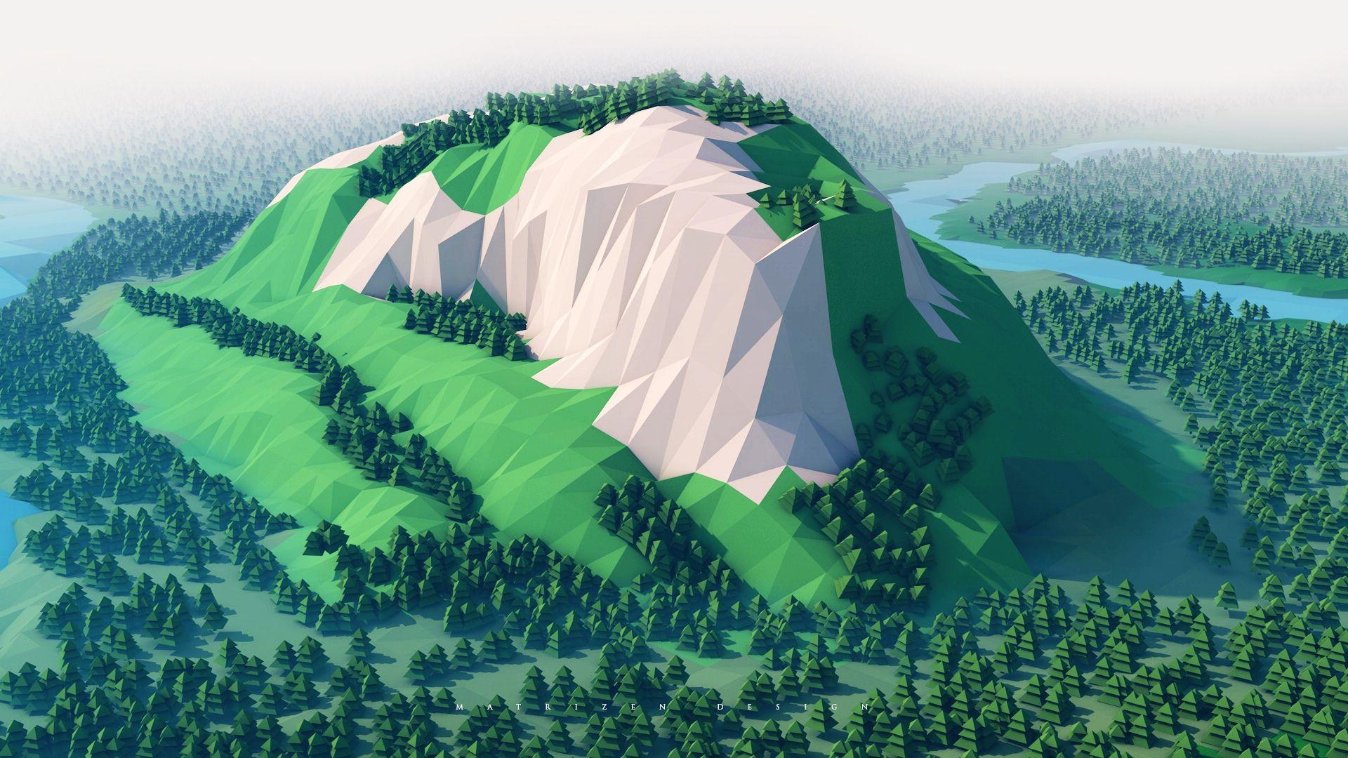 1920x1080 Minimal Forest Wallpaper .