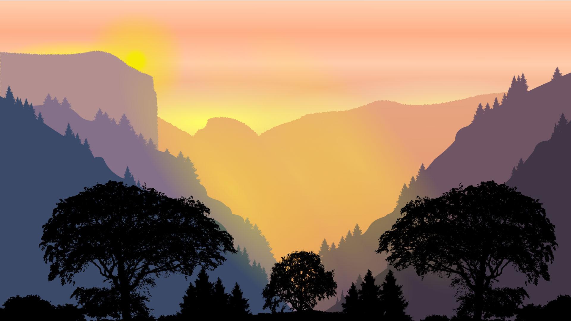 1920x1080 Forest Minimal Paint Artwork 1440P Resolution Wallpaper, HD Minimalist 4K Wallpaper, Image, Photo and Background