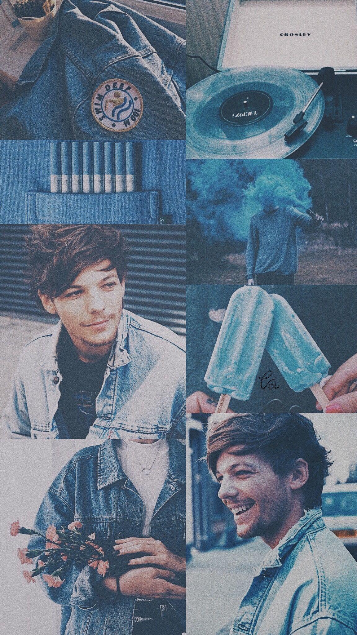 1152x2048 Louis Tomlinson // blue aesthetic Wallpaper. One direction louis tomlinson, Louis and eleanor, Blue aesthetic