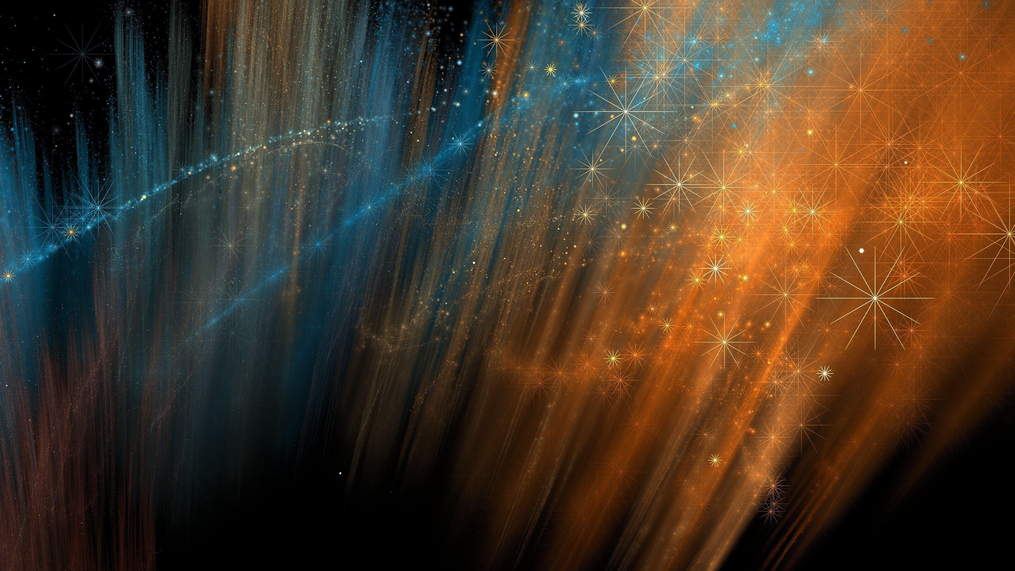 3840x2160 Blue Orange Abstract Background .