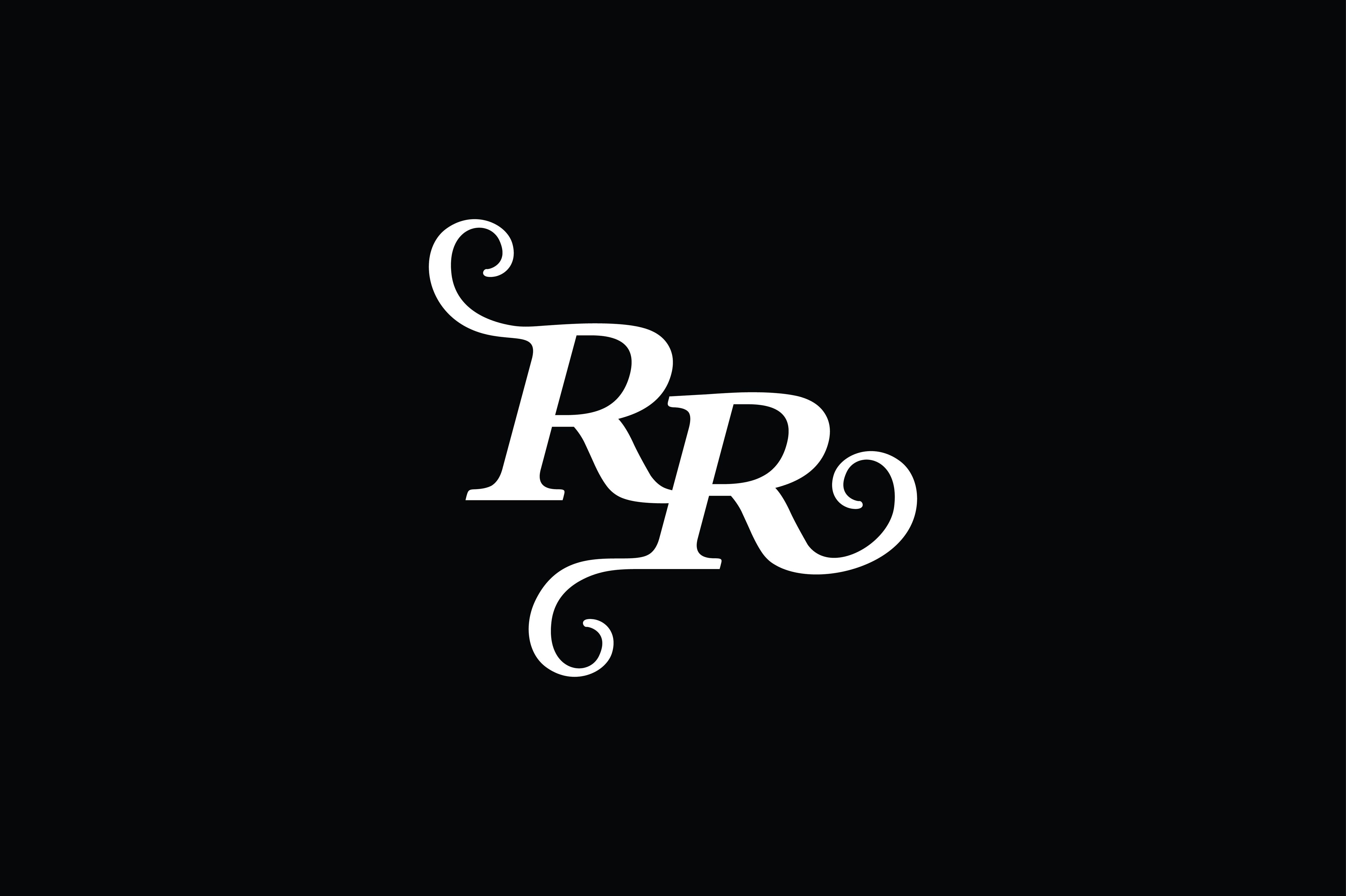 4500x2995 Monogram RR Logo V2 Graphic by Greenlines Studios · Creative Fabrica