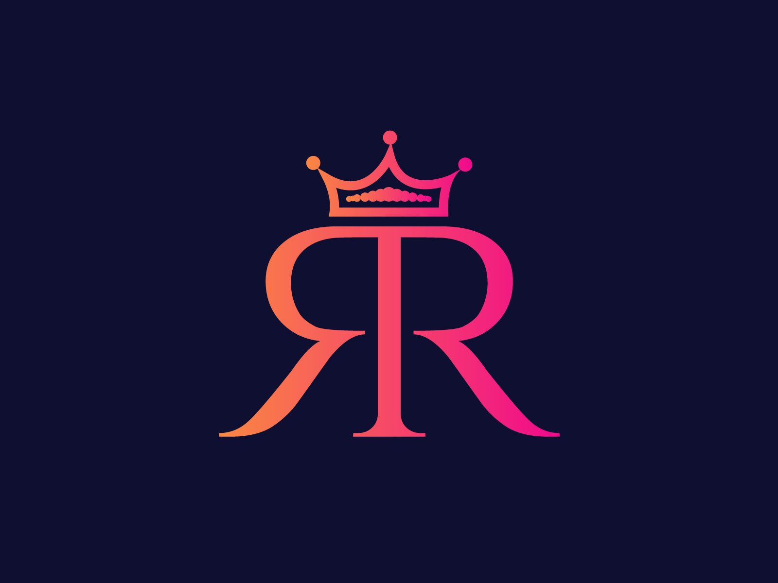1600x1200 RR Crown Logo Design by Akas Hossain on Dribbble