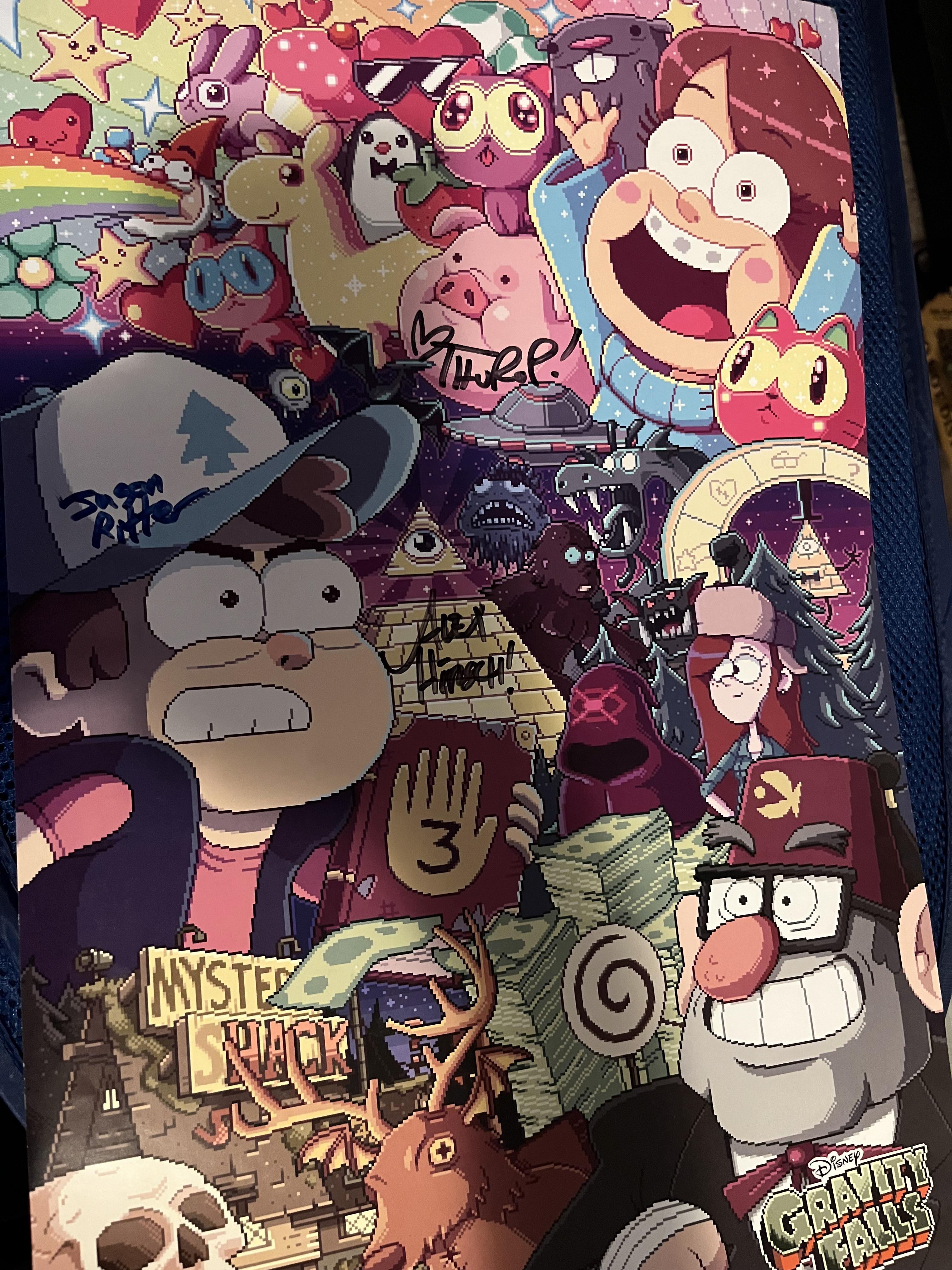 3024x4032 Looking to sell these (Alex Hirsch signed Dipper Pines hat and SDCC 2014 exclusive signed posters from the cast.) Pricing help? Not sure what their worth is now