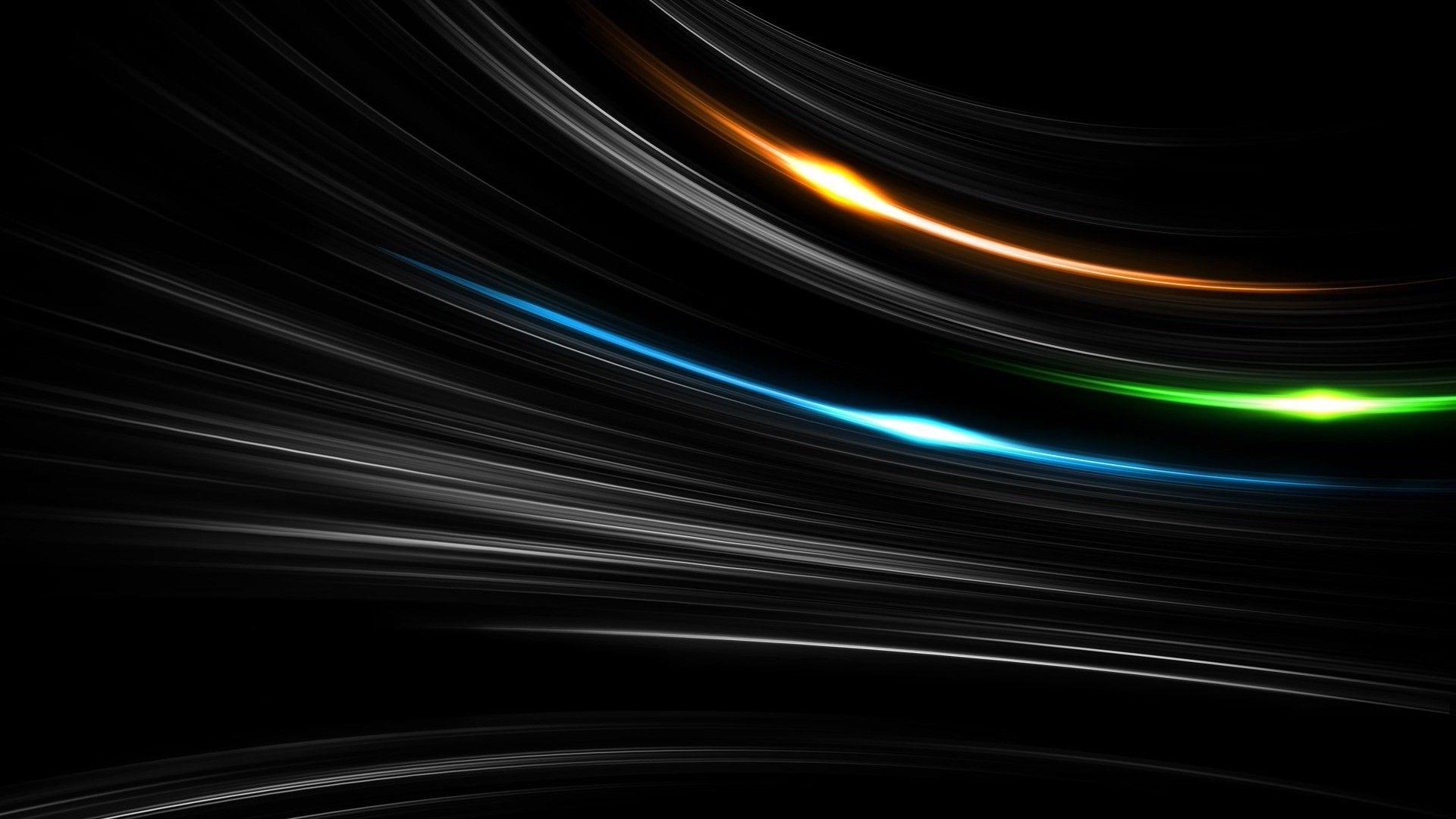 1920x1080 1920x1080 minimalism black background digital art abstract lines glowing orange blue green wallpaper JPG 218 kB