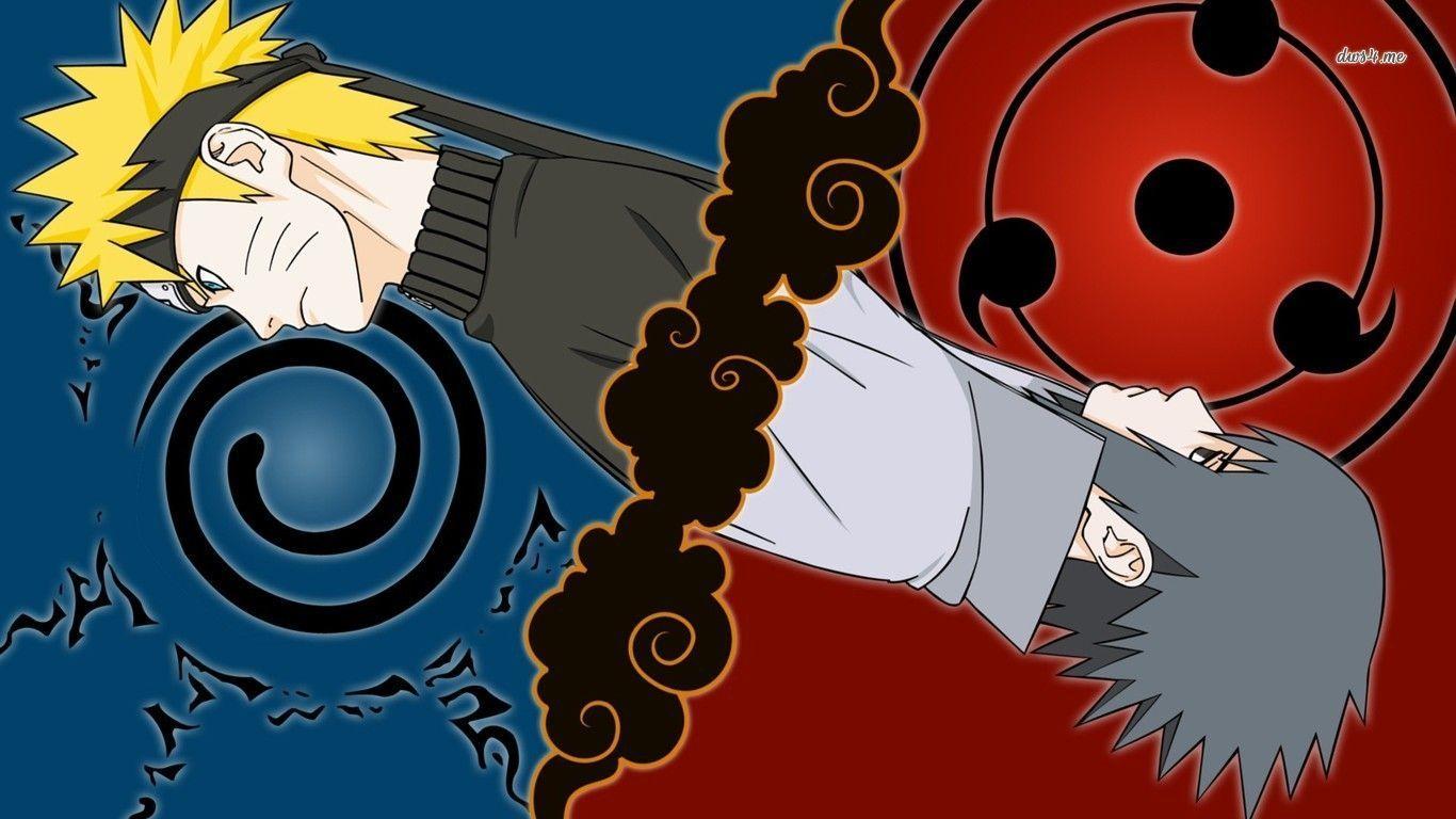 1366x768 Naruto Vs Sasuke Wallpaper HD (1366x768 px)
