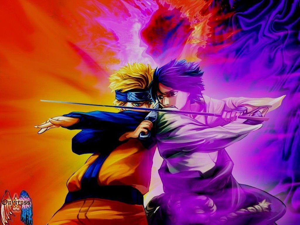 1024x768 23 May Naruto Vs Sasuke Wallpaper HD And Sasuke Back To Back