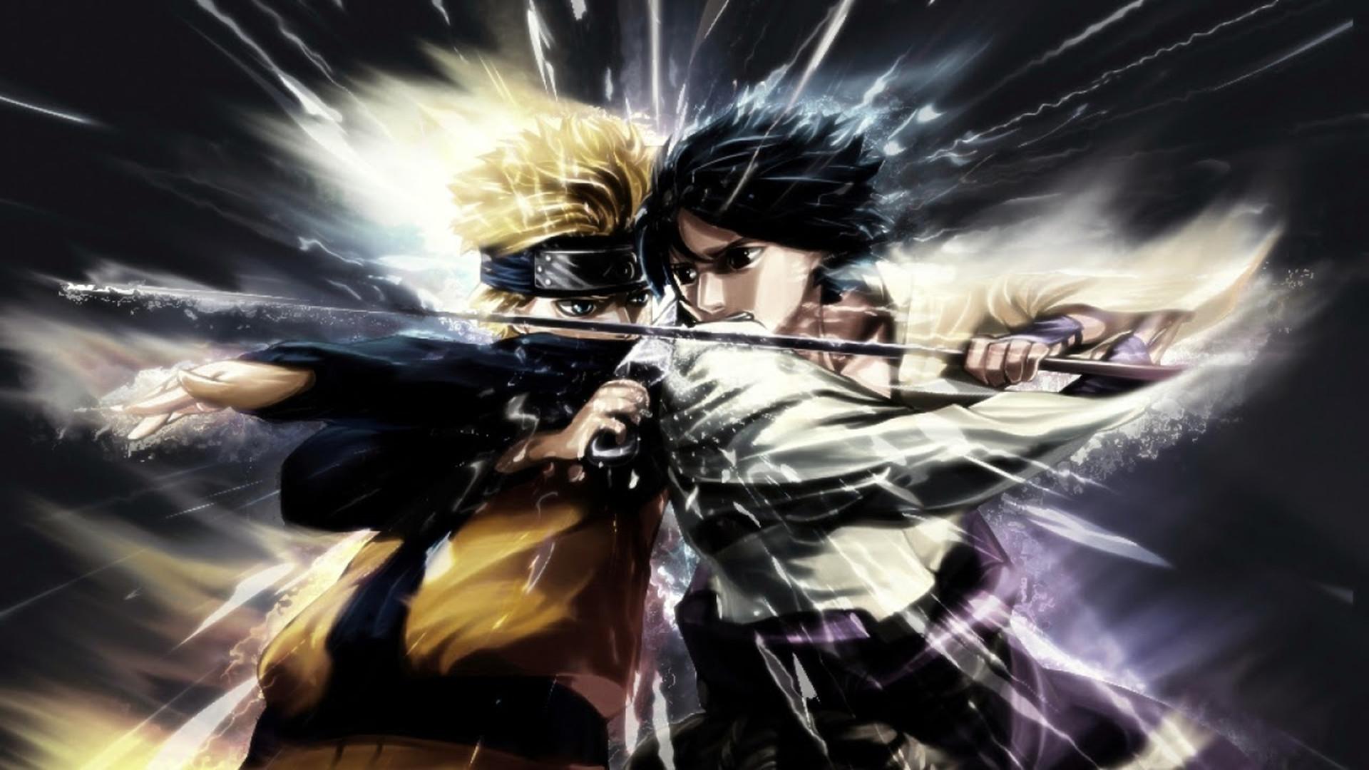 1920x1080 Naruto Vs Sasuke Wallpaper Shippuden (1920x1080 px)