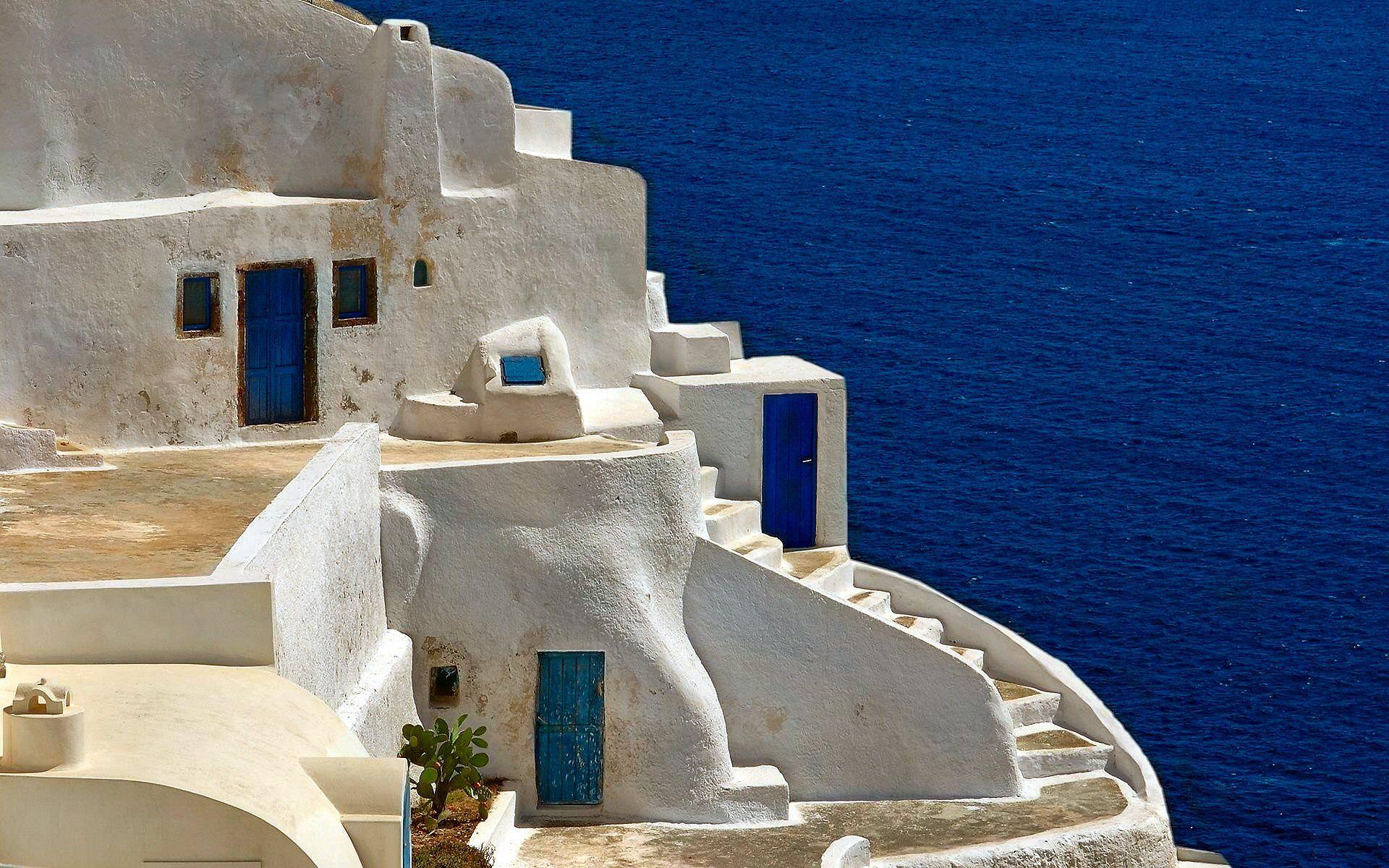 1920x1200 Santorini Widescreen Wallpaper Architecture HD