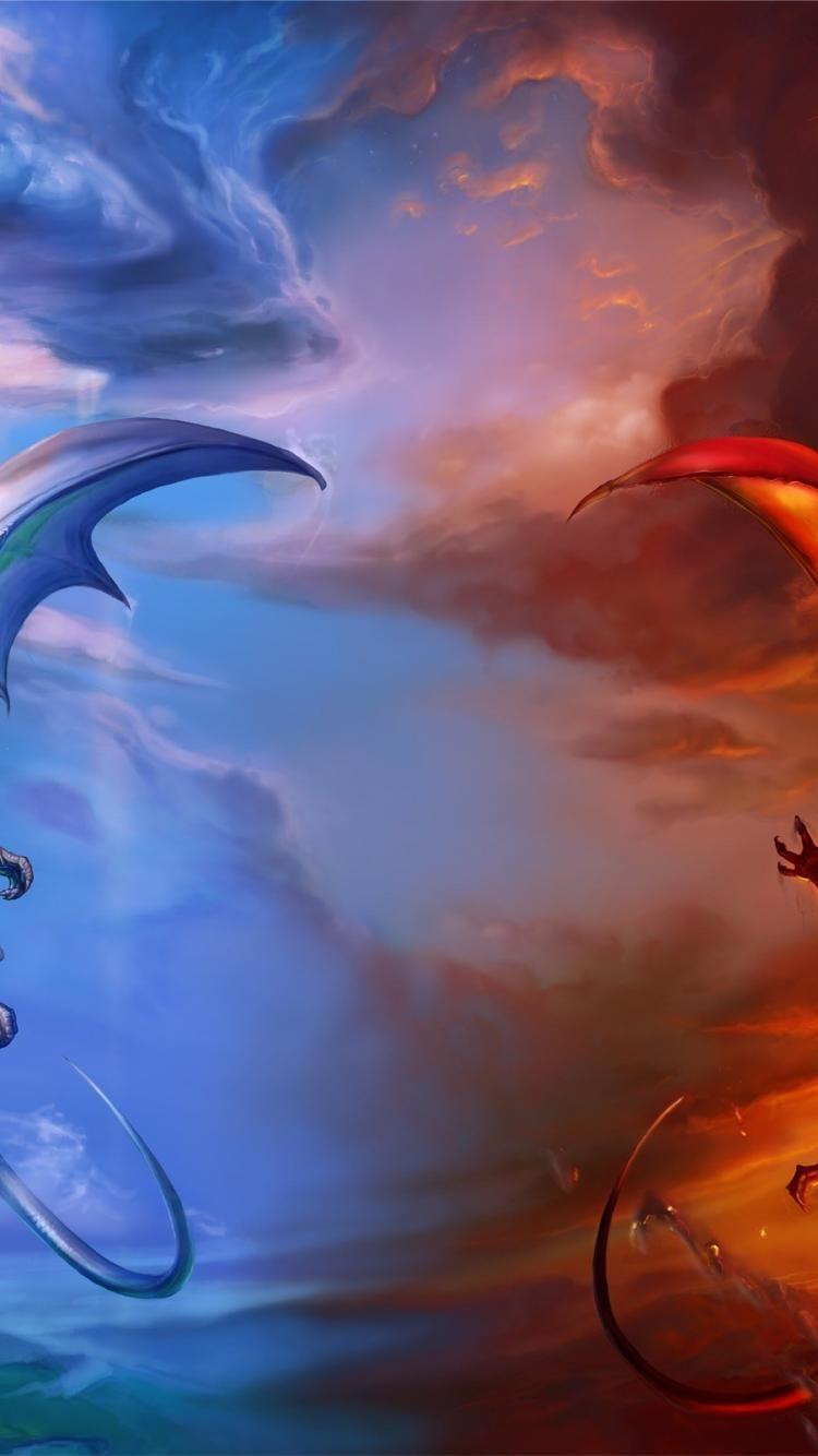 Red and Blue Dragon Wallpapers Top Free Red and Blue Dragon