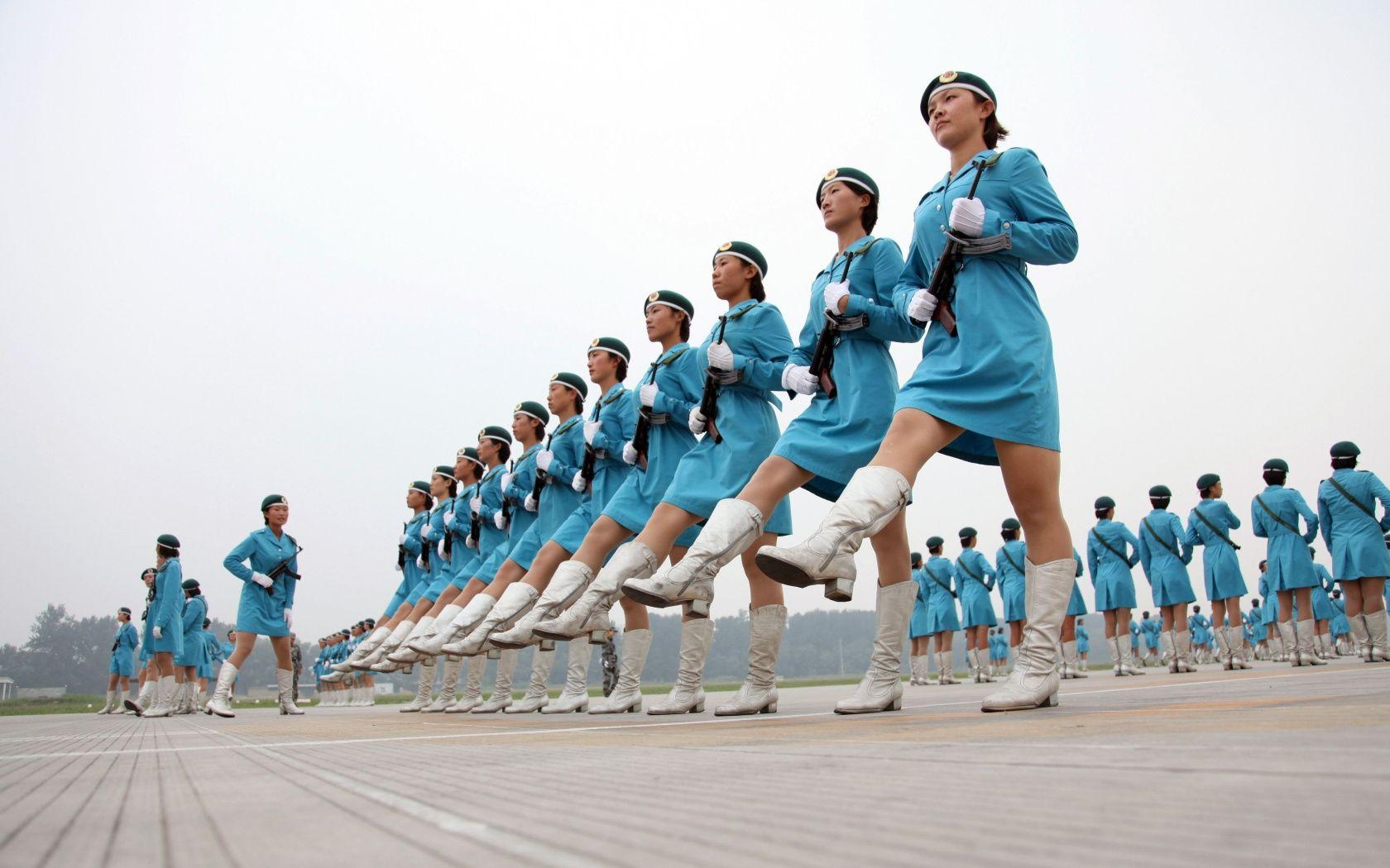 1680x1050 women army people chinese blue dress events 1680x1050 wallpaper High Quality Wallpaper, High Definition Wallpaper