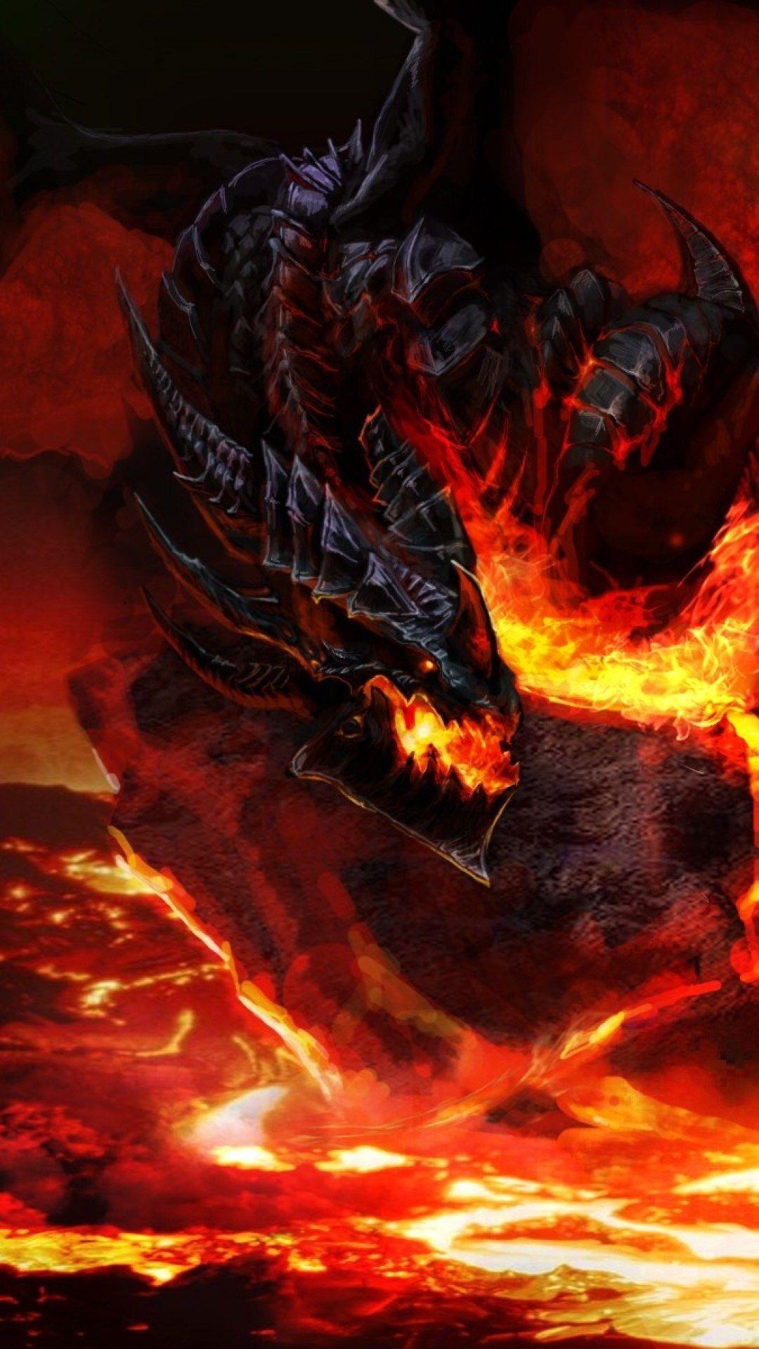 1080x1920 Fire Dragon Wallpaper 1080×1920