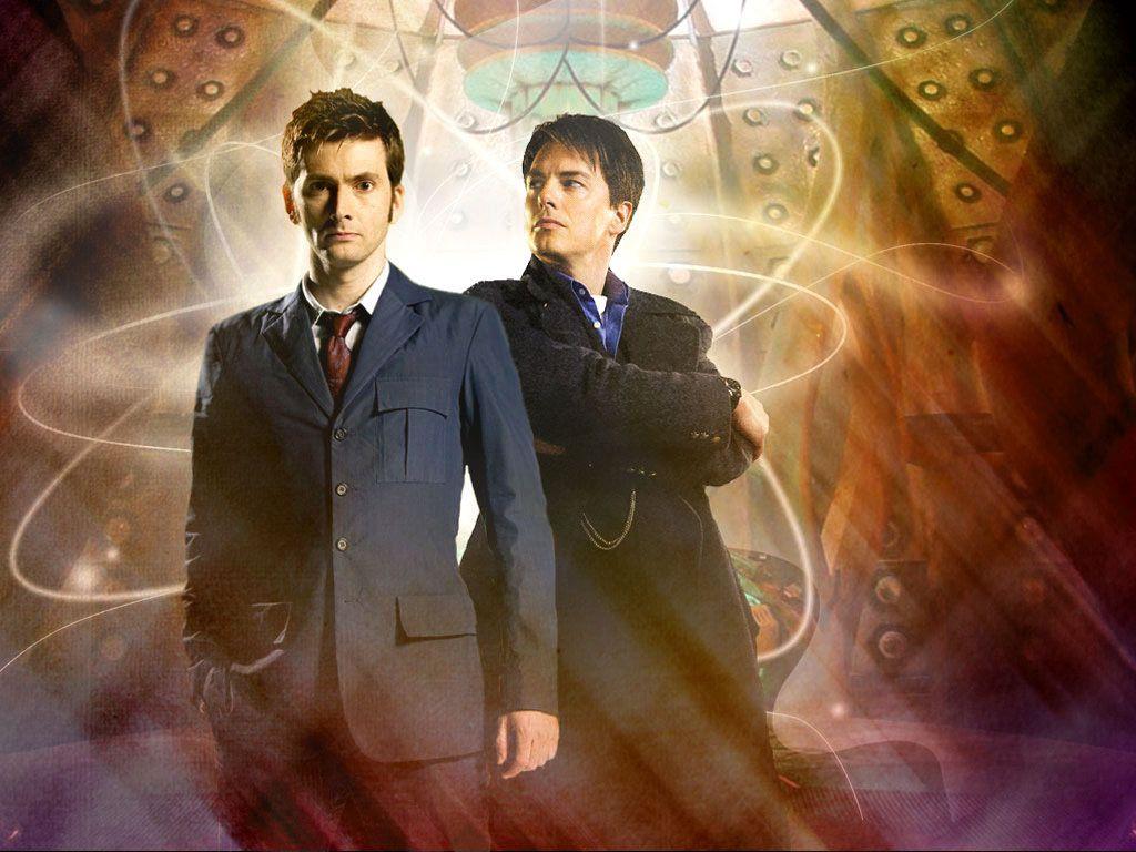 1024x768 Doctor Who Wallpaper 10th Doctor Doctor And Captain Jack