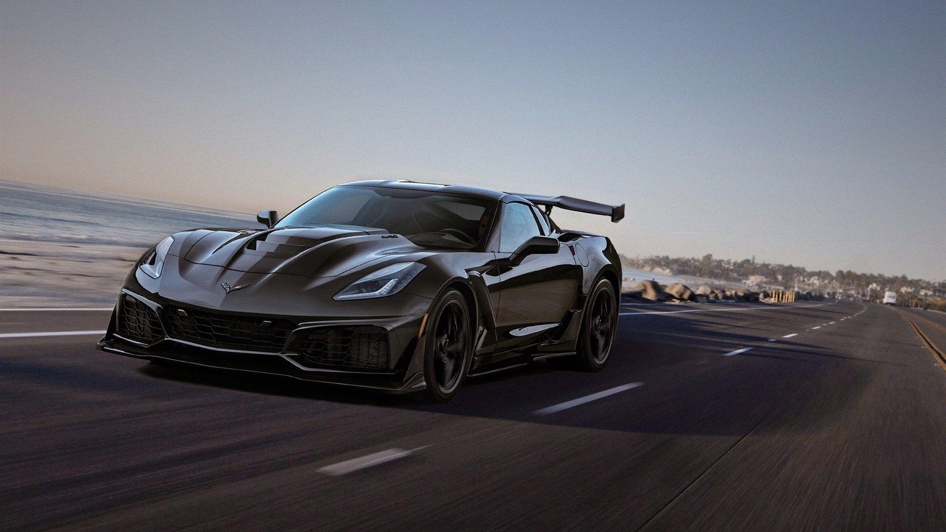 1920x1080 Black Corvette Wallpaper