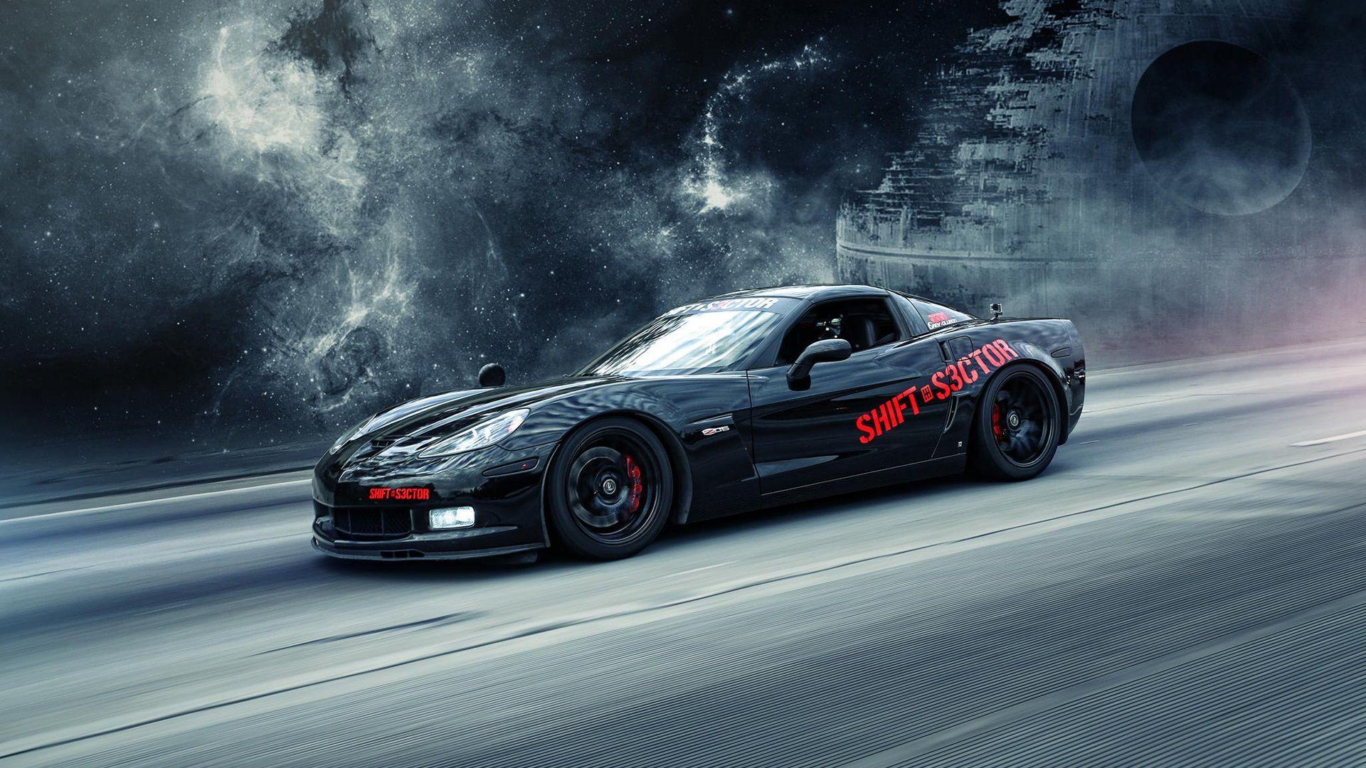 1920x1080 Wallpaper Chevrolet Corvette black supercar, creative design 1920x1200 HD Picture, Image