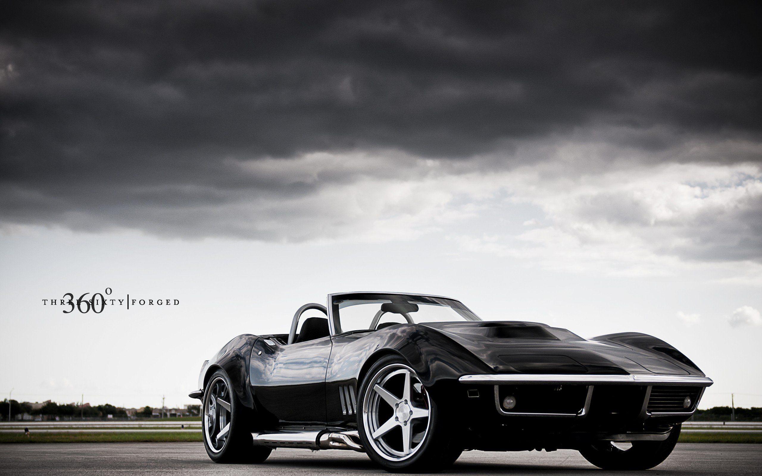 2560x1600 Black C3 Corvette Convertible .