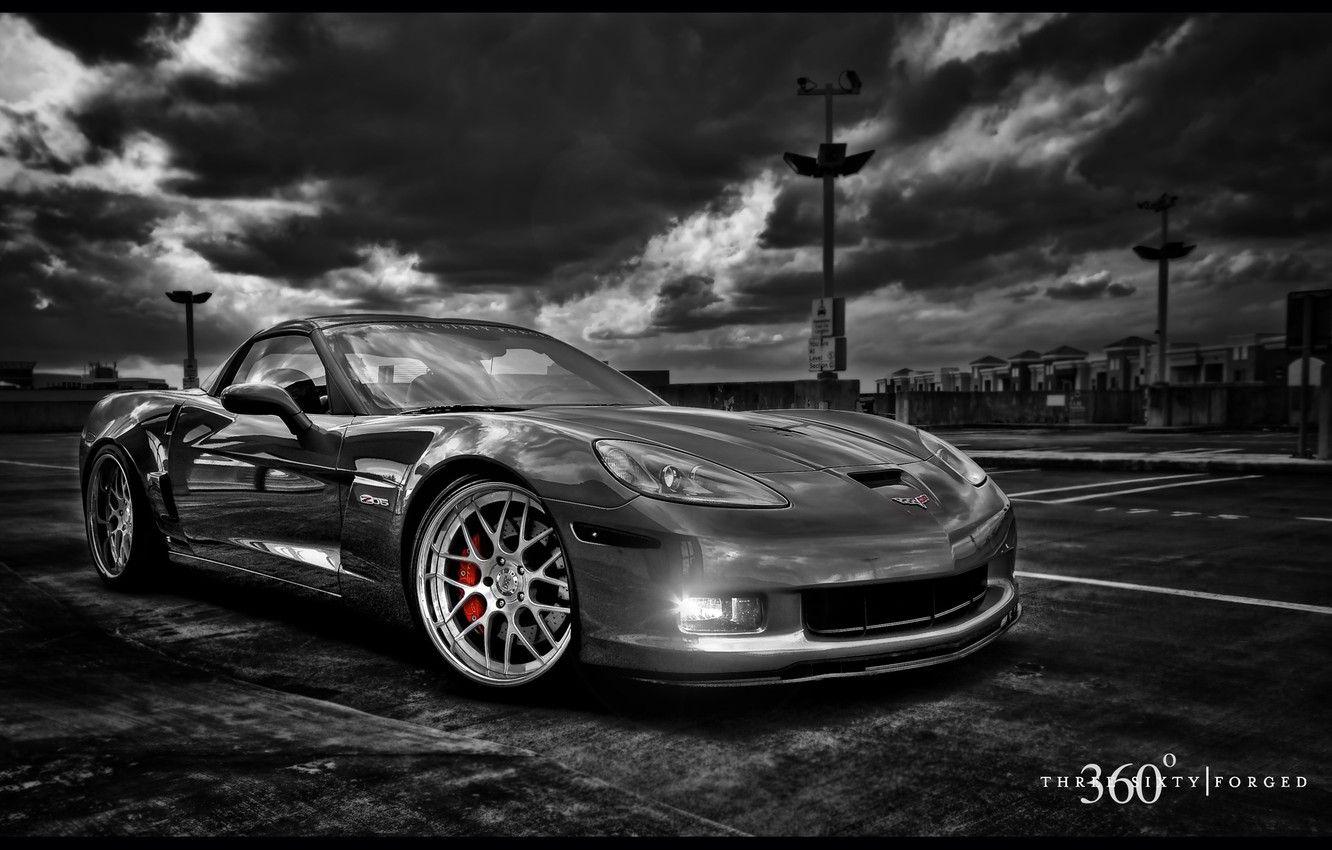 1332x850 Wallpaper Black And White, B W, Corvette, Chevrolet Image For Desktop, Section Chevrolet