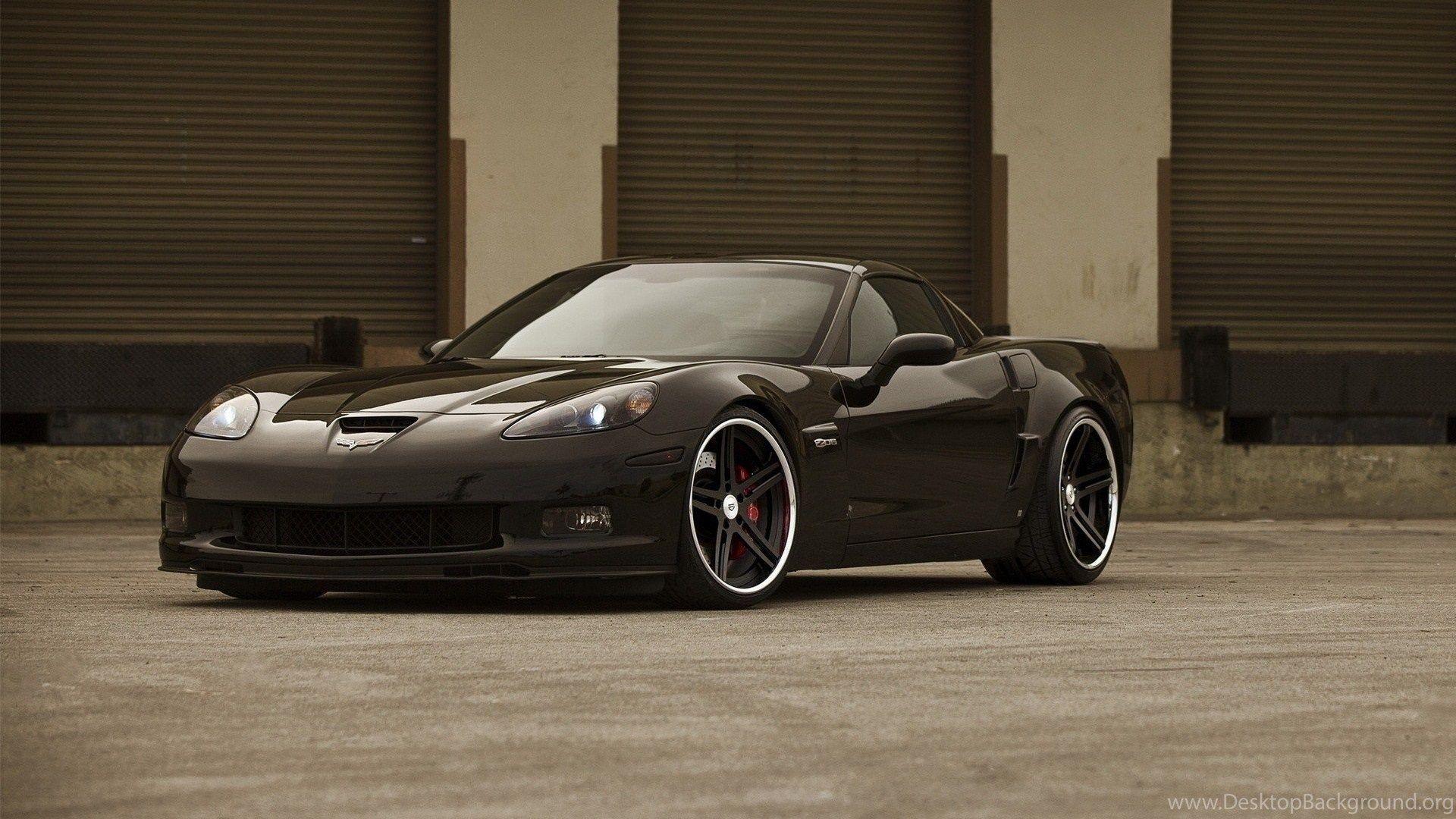 1920x1080 Corvette Black Wallpaper Desktop Background