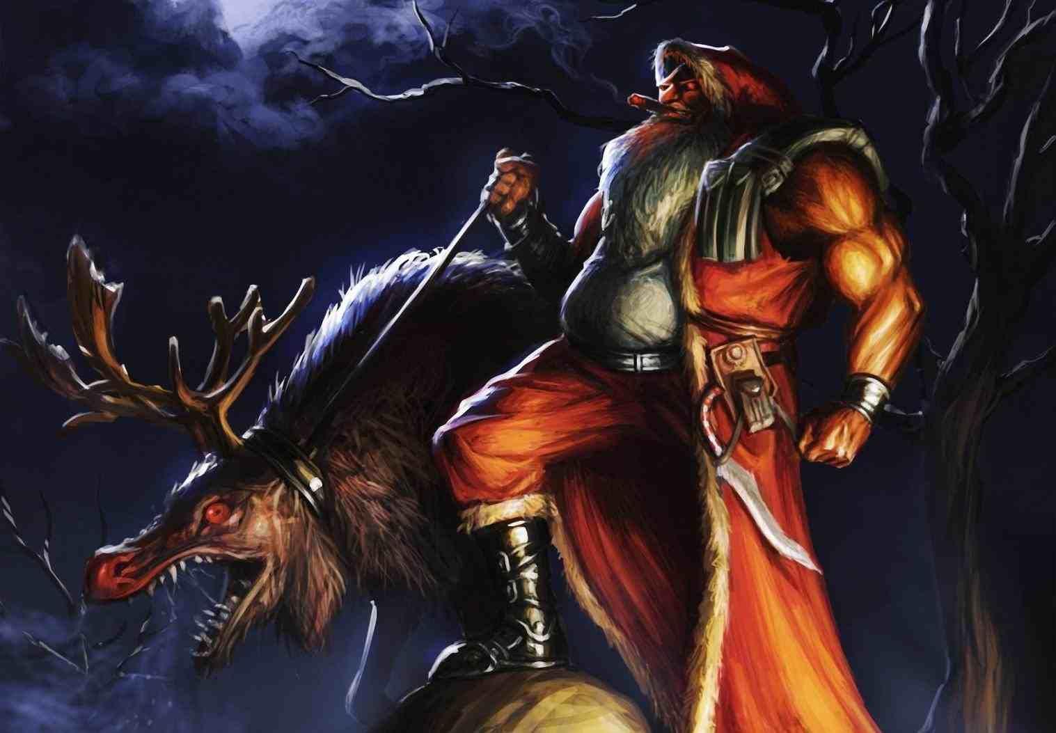 1517x1053 dark christmas wallpaper.site. Dark christmas, Creepy christmas, Deer wallpaper