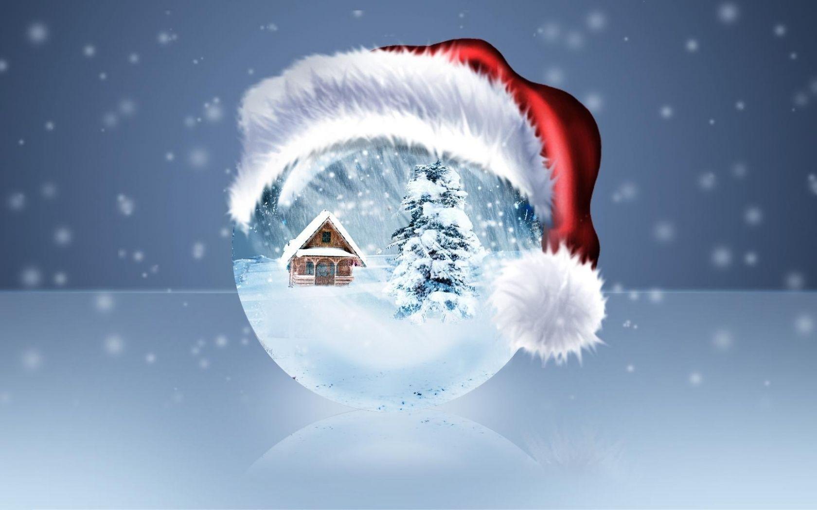 1680x1050 Santa Claus Hat Wallpaper 1680×1050
