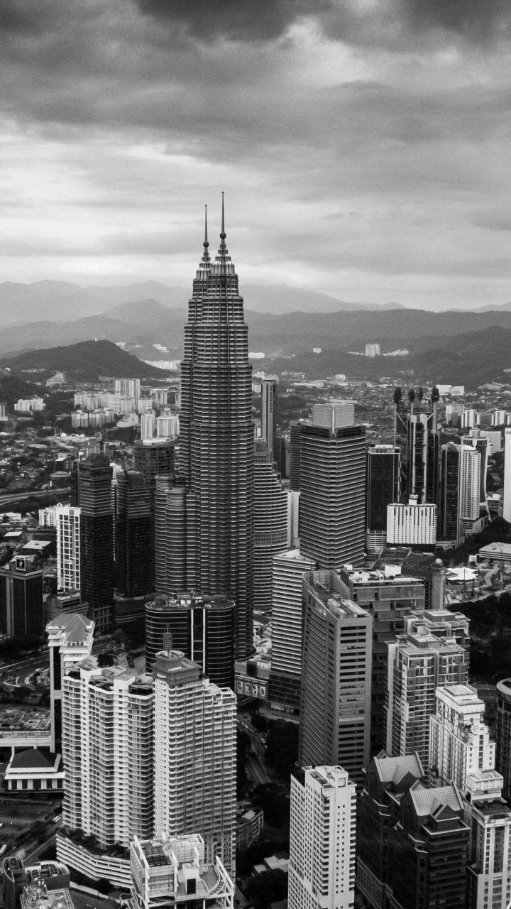 720x1280 City Grayscale 4K Wallpaper. HD Wallpaper Background