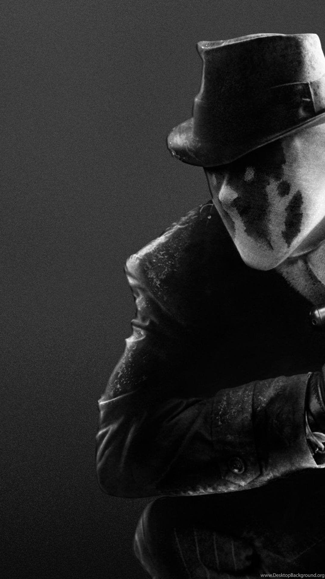 1080x1920 Watchmen Movies Rorschach Grayscale Characters Wallpaper Desktop Background