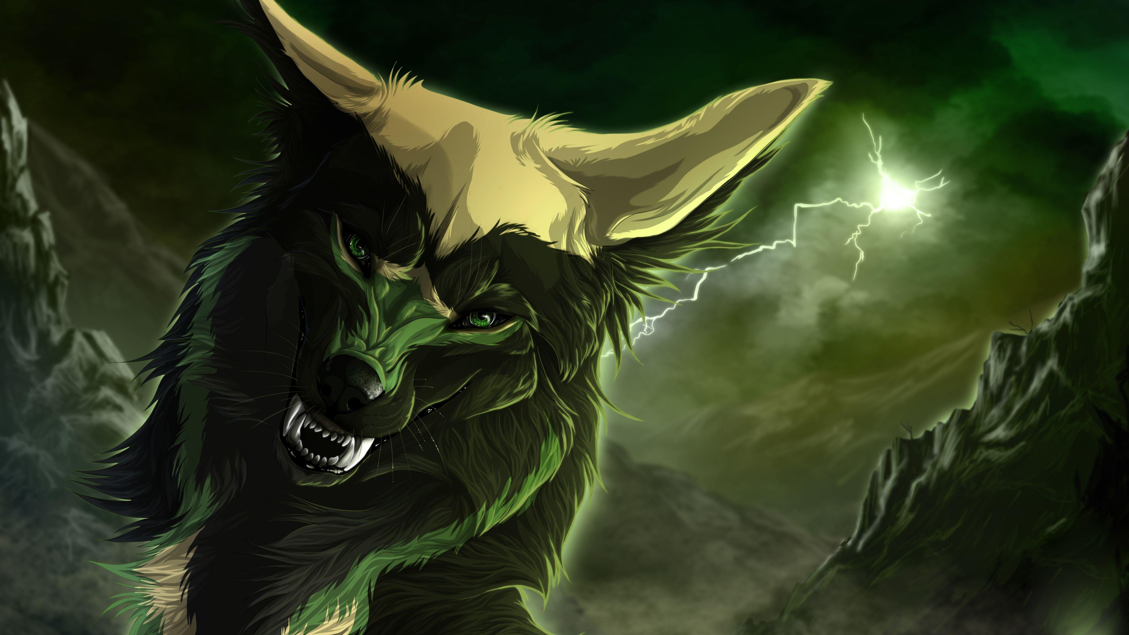3840x2160 Fantasy Wolf 4k Ultrahd Wolf Wallpaper & Background Download