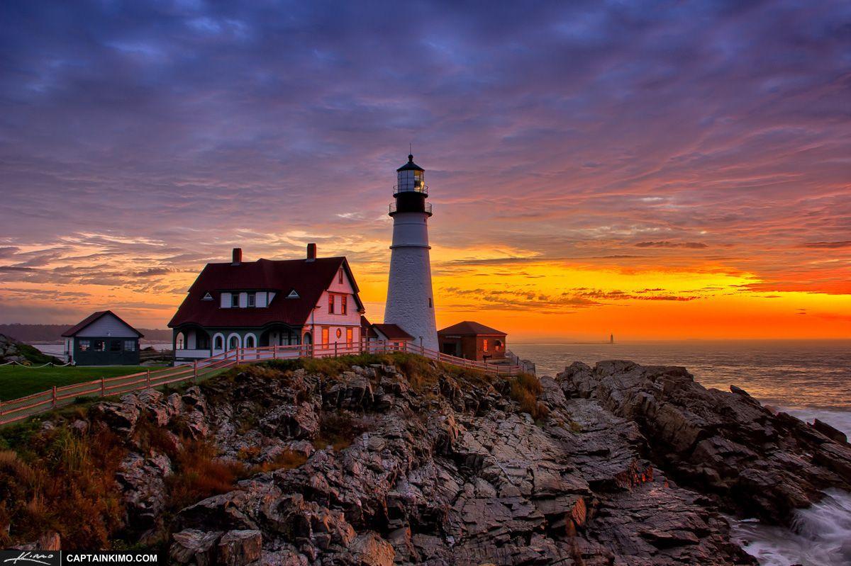 1200x799 Portland Maine Lighthouse at Cape Elizabeth During Sunrise. Maine lighthouses, Portland maine lighthouse, Beautiful lighthouse