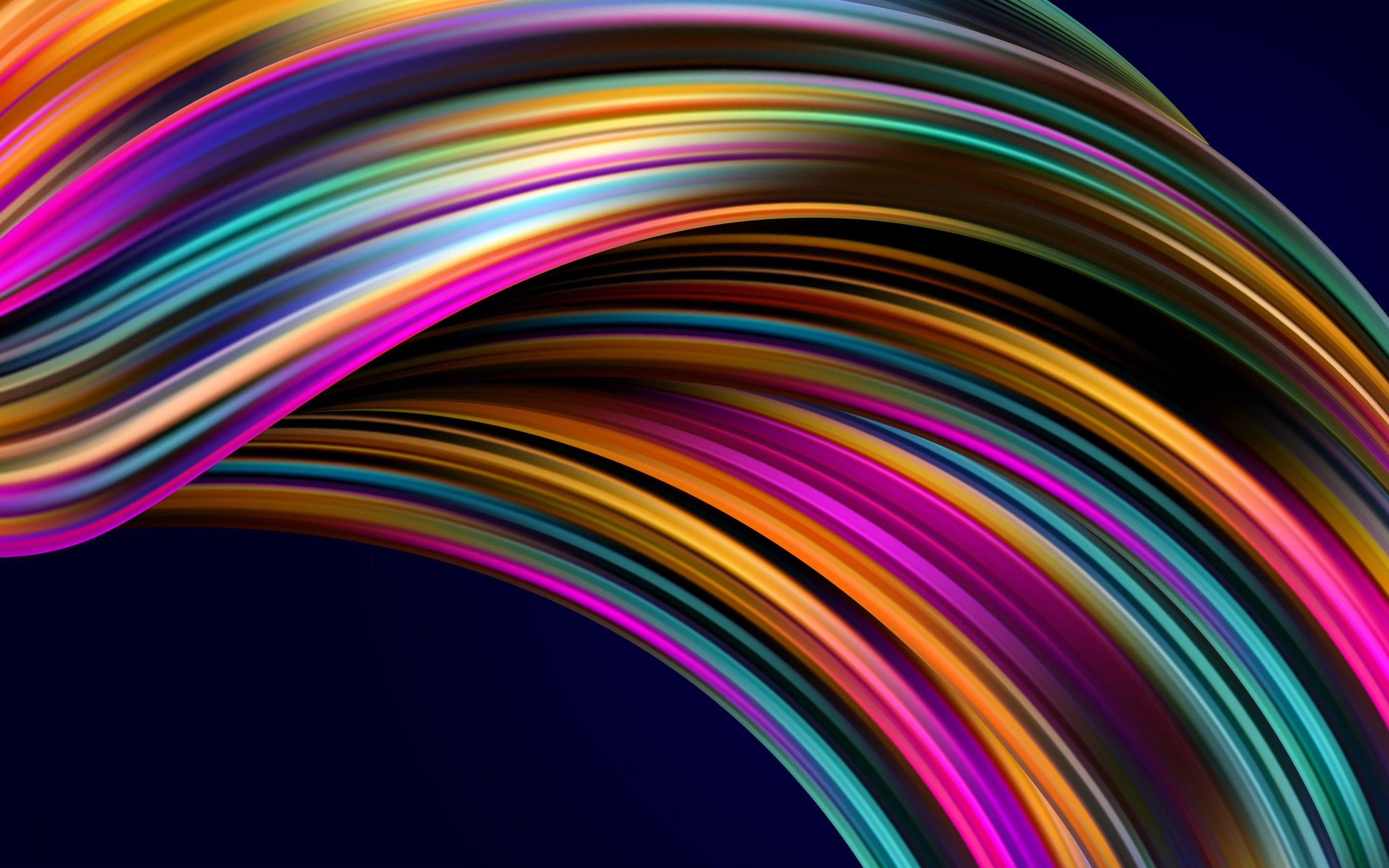 2880x1800 ASUS ZenBook Pro Duo Wallpaper 4K, Spectrum, Waves, Colorful, Stock, Abstract