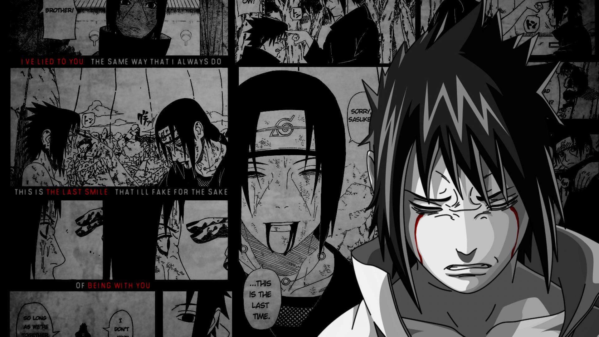 1920x1080 Naruto shippuden uchiha itachi uchiha sasuke manga hình nền