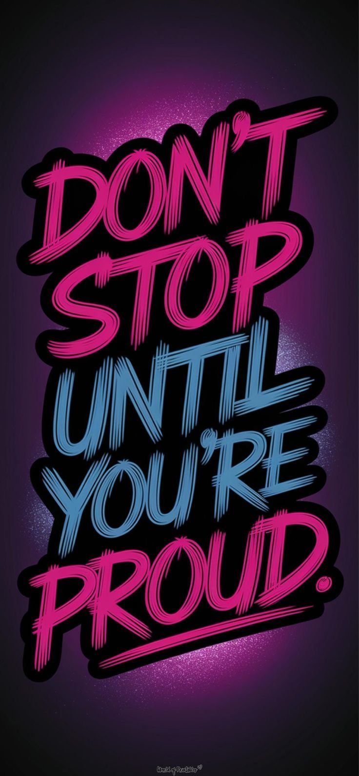 736x1592 Don't Stop Until You're Proud Gym Motivation Wallpaper