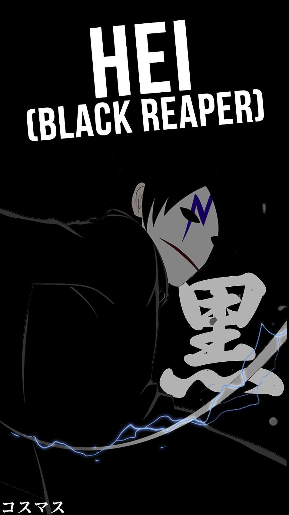 954x1696 Hei (Black Reaper) Korigengi. Wallpaper Anime. Black wallpaper, Anime character names, Anime