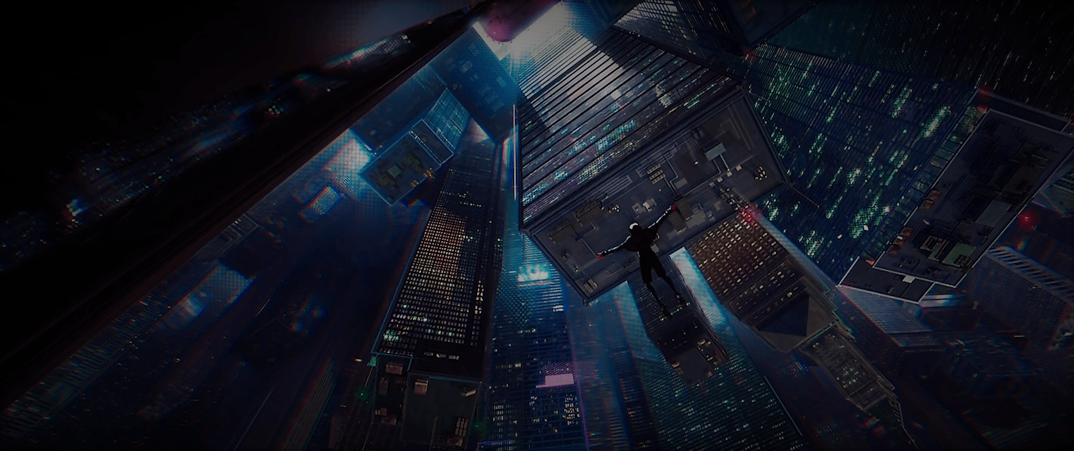2145x902 Made A Wallpaper For My PC Using A Screenshot From Spiderman: Into The Spider Verse 4K Movie On PC And Adding Effectsto Software On Windows 10