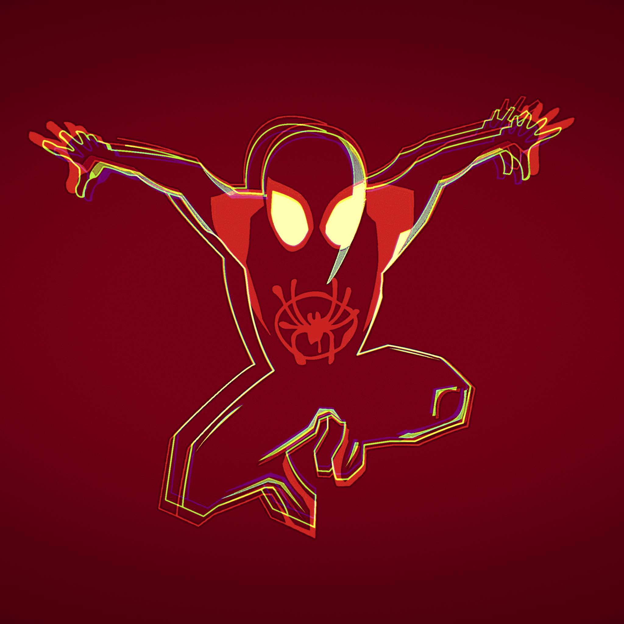2048x2048 Minimalist Spiderman Into The Spider Verse 4K IPad Air Wallpaper, HD Minimalist 4K Wallpaper, Image, Photo And Background