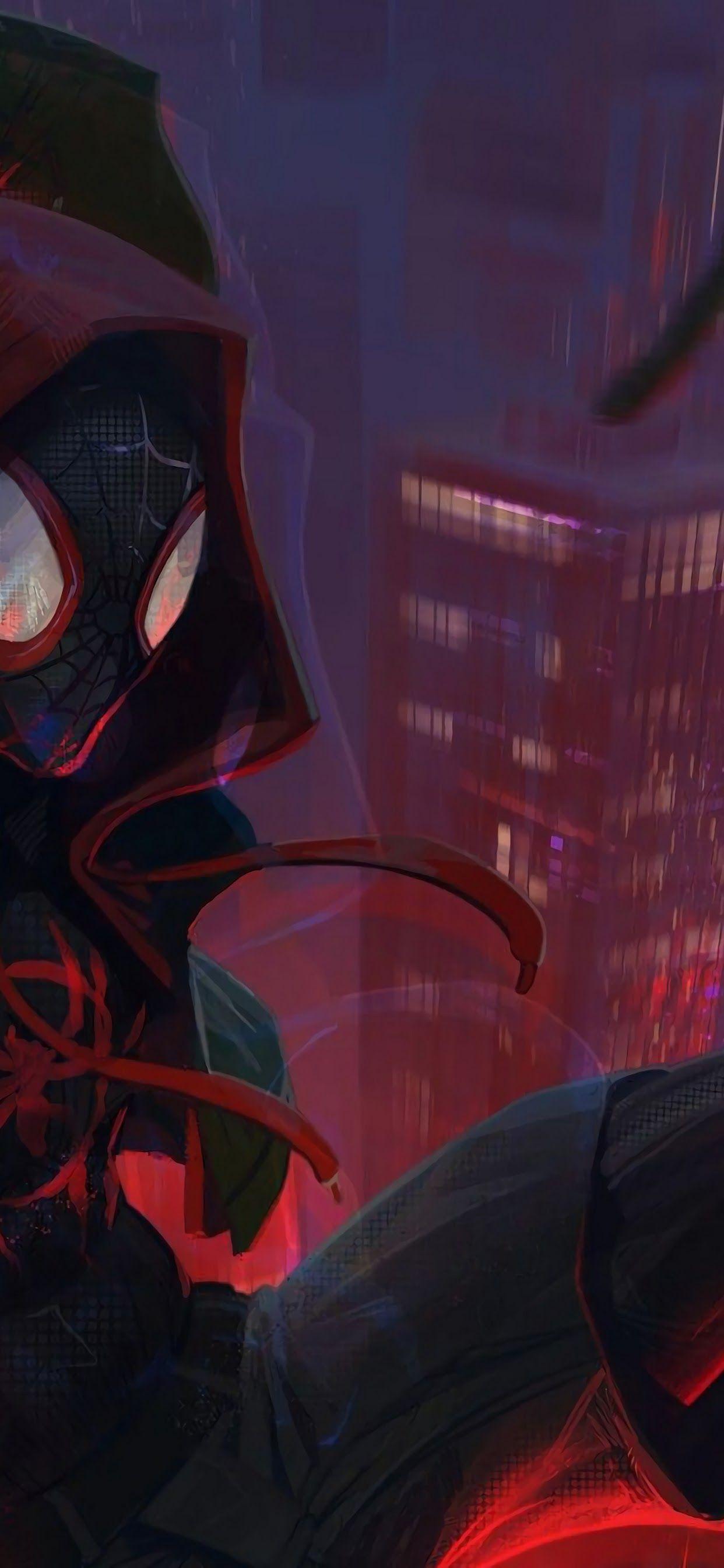 1242x2688 Miles Morales Spider Man: Into The Spider Verse 4K Wallpaper