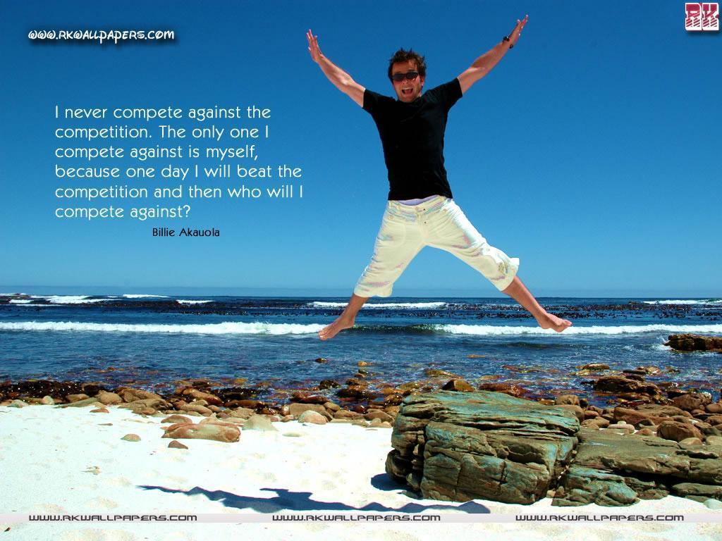 1024x768 Motivational Wallpaper On Self Improvement : Compete Against Yourself Give Up World