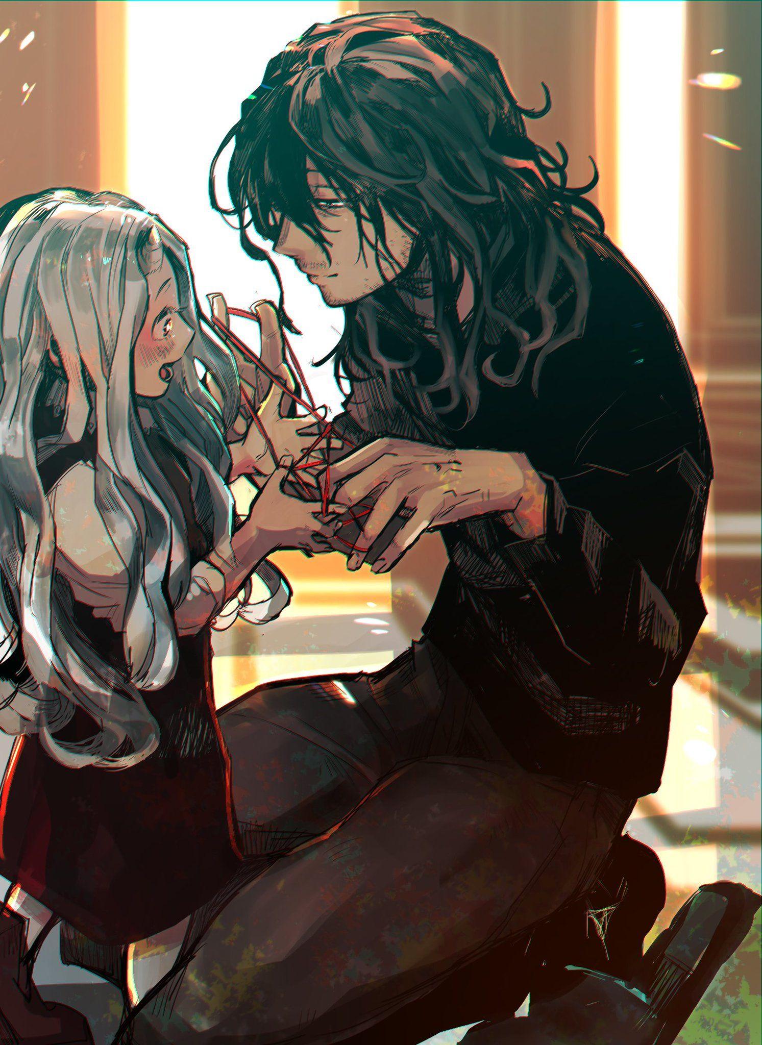 1493x2048 aizawa and eri no Hero Academia Wallpaper
