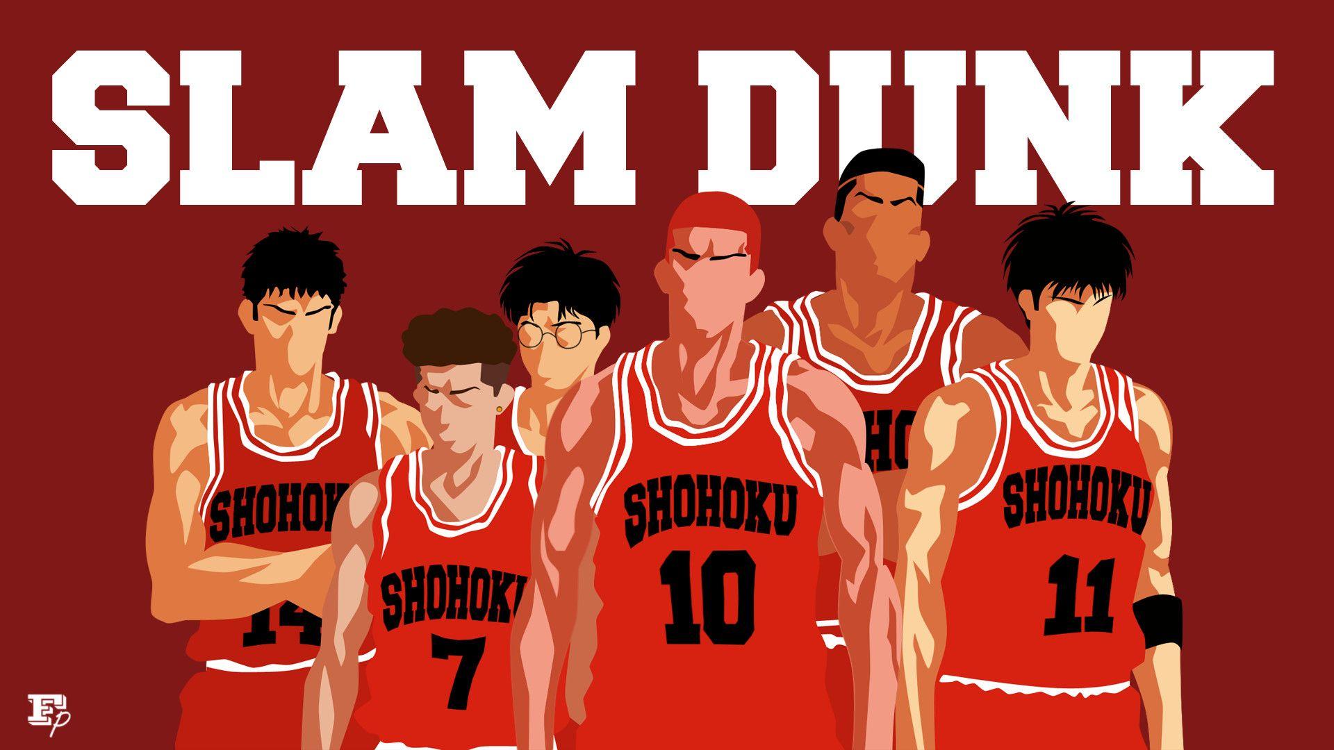1920x1080 Slam Dunk: Shohoku Minimalist của MrRobotboy 1920x1080.  Slam dunk, Slam dunk anime, Dunk